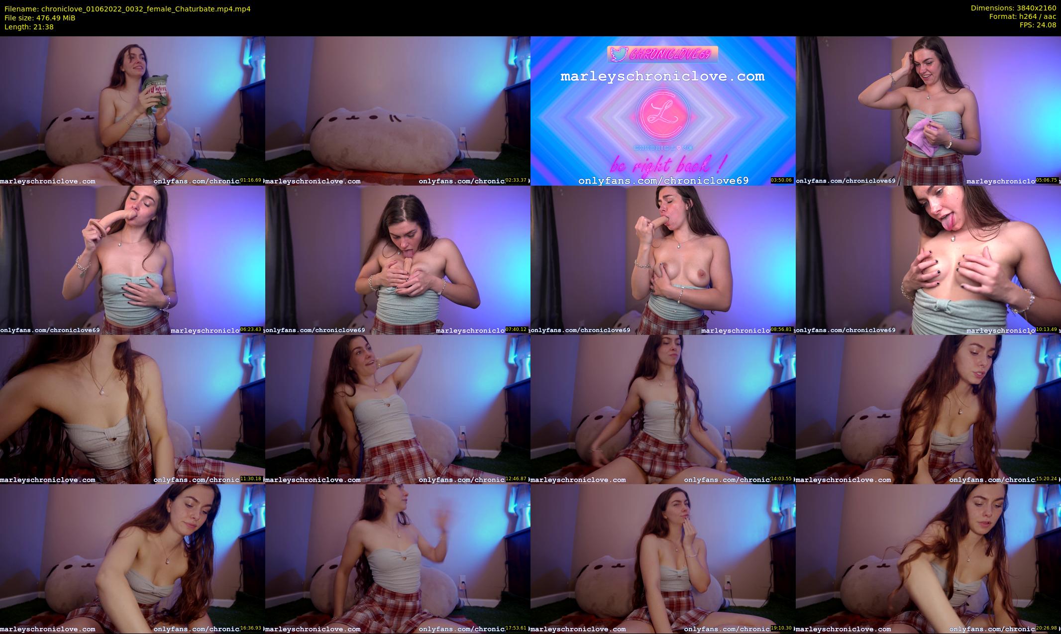 chroniclove — 22 minute Chaturbate female cam show recording, 4K, Jun 1, 2022