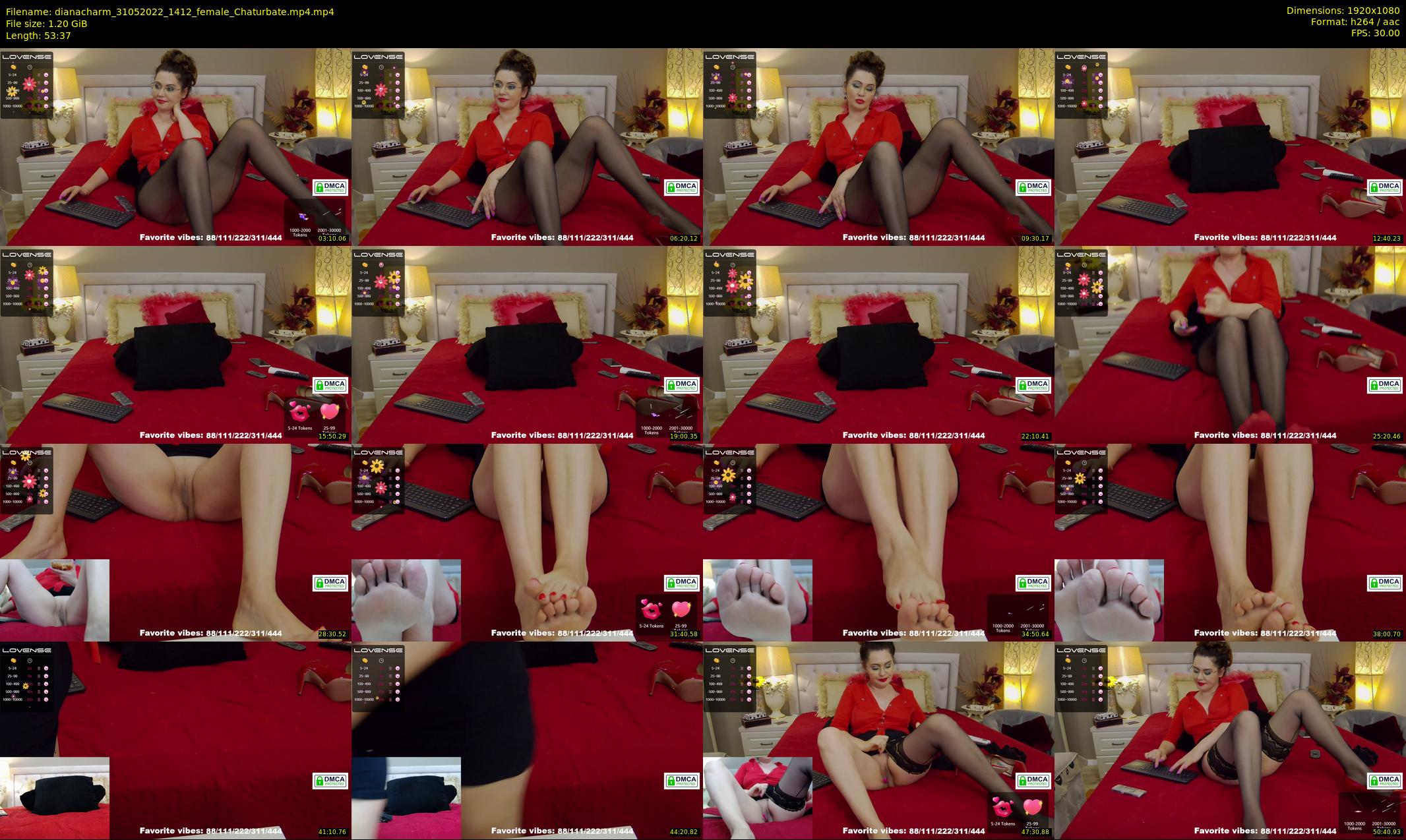 dianacharm — 54 minute Chaturbate female cam show recording, 1080p, May 31, 2022