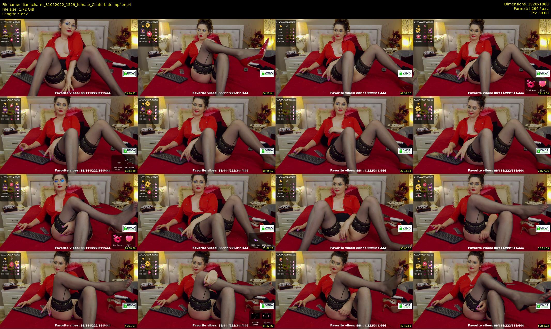 dianacharm — 54 minute Chaturbate female cam show recording, 1080p, May 31, 2022