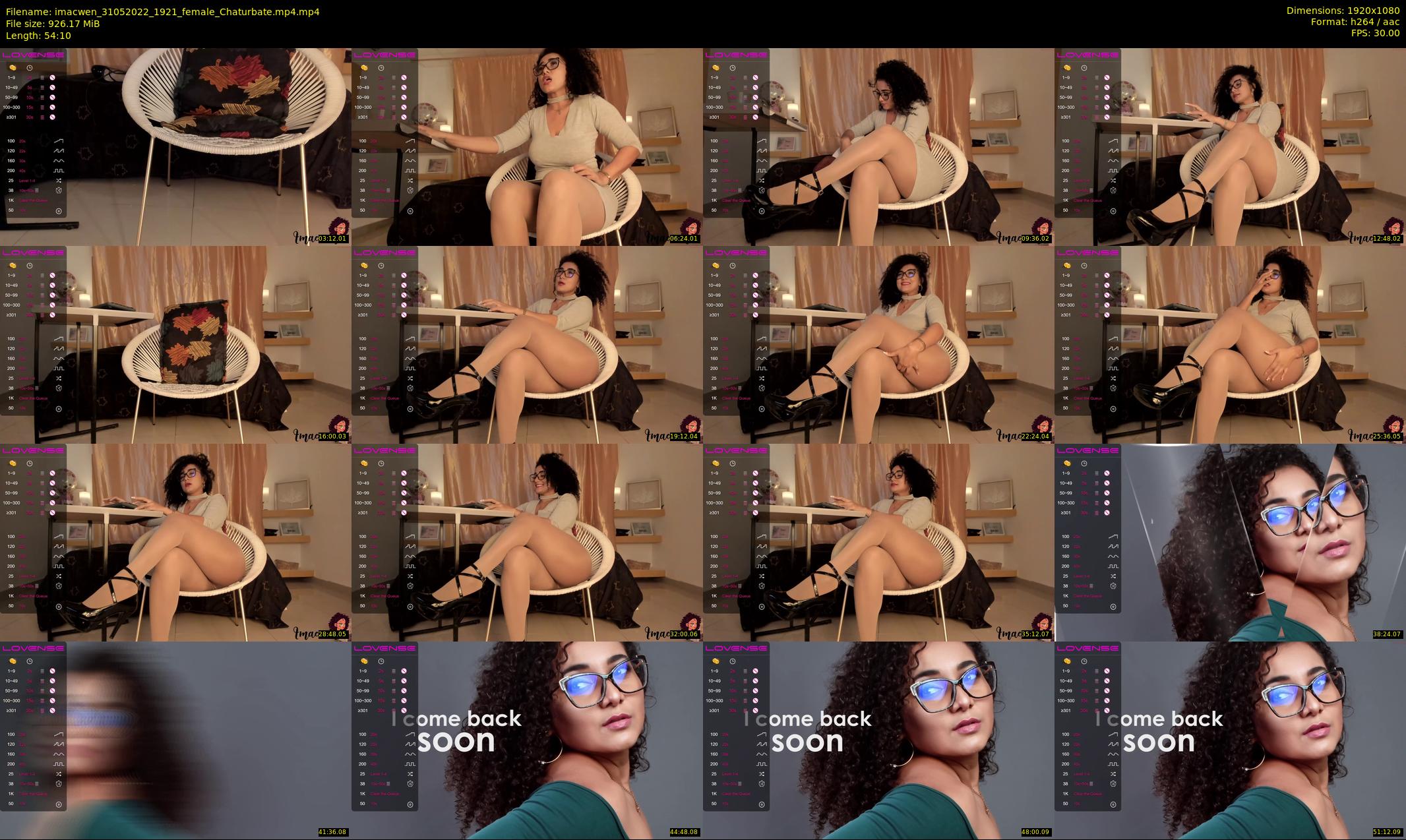 imacwen — 55 minute Chaturbate female cam show recording, 1080p, May 31, 2022