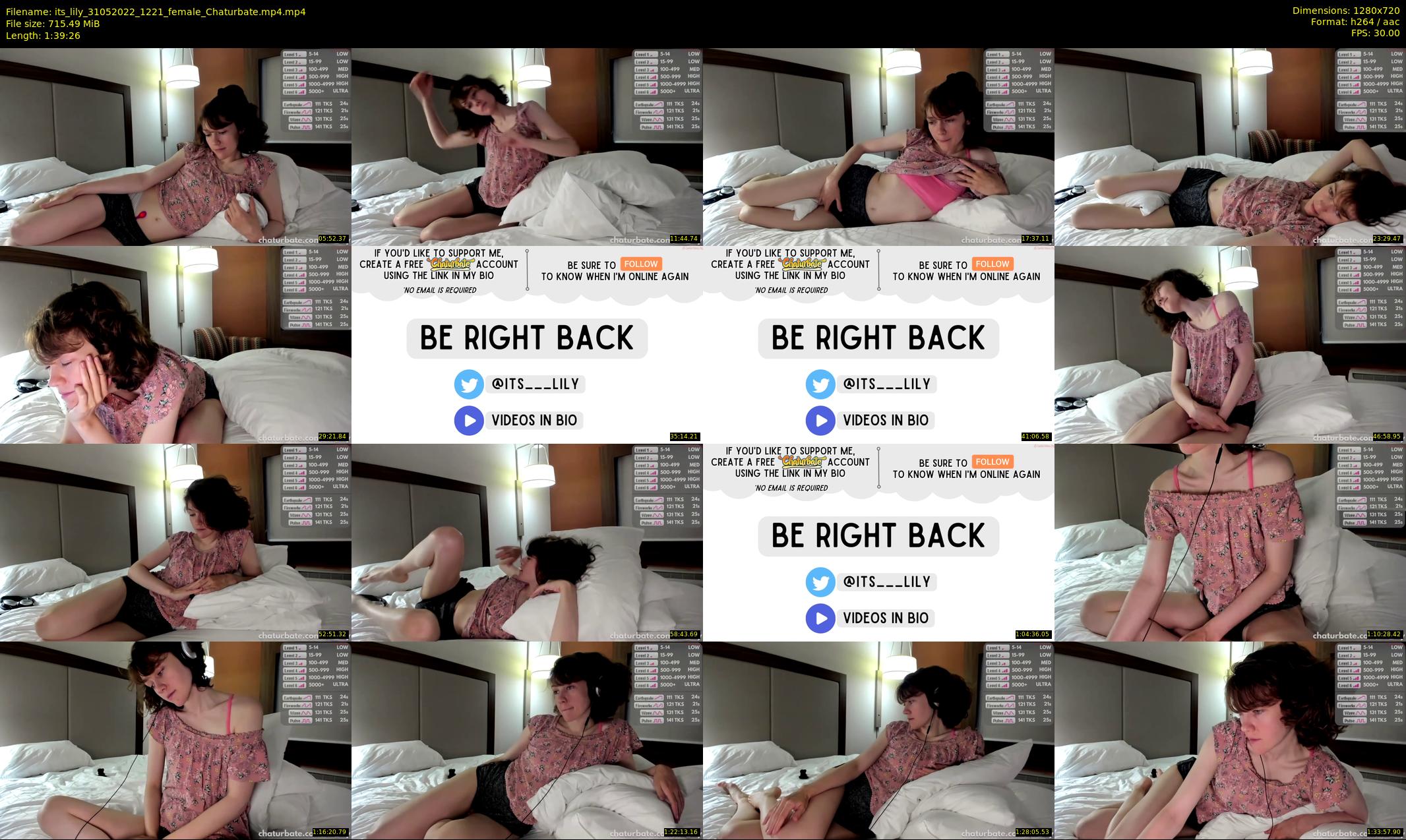 its_lily — 100 minute Chaturbate female cam show recording, 720p, May 31, 2022