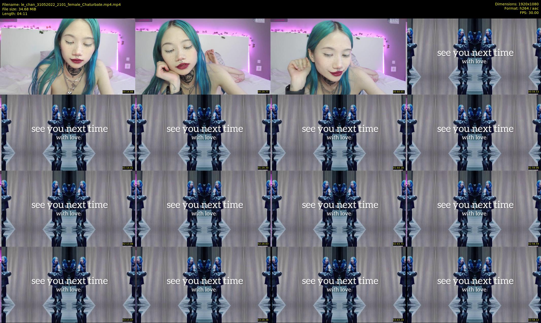 le_chan — 5 minute Chaturbate female cam show recording, 1080p, May 31, 2022