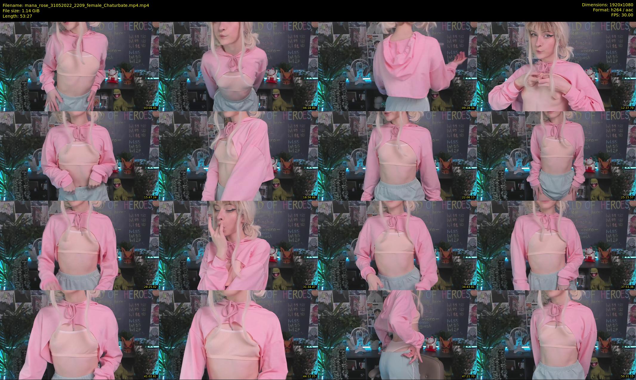 mana_rose — 54 minute Chaturbate female cam show recording, 1080p, May 31, 2022