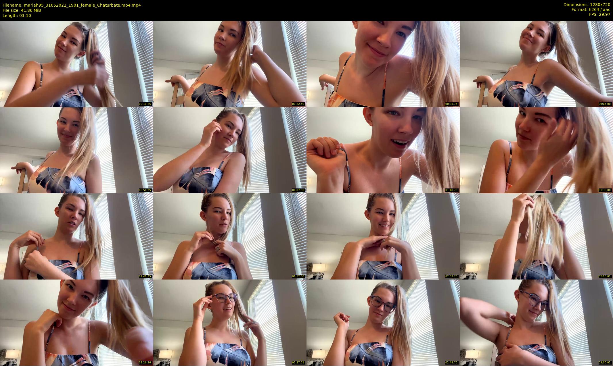 mariah95 — 4 minute Chaturbate female cam show recording, 720p, May 31, 2022