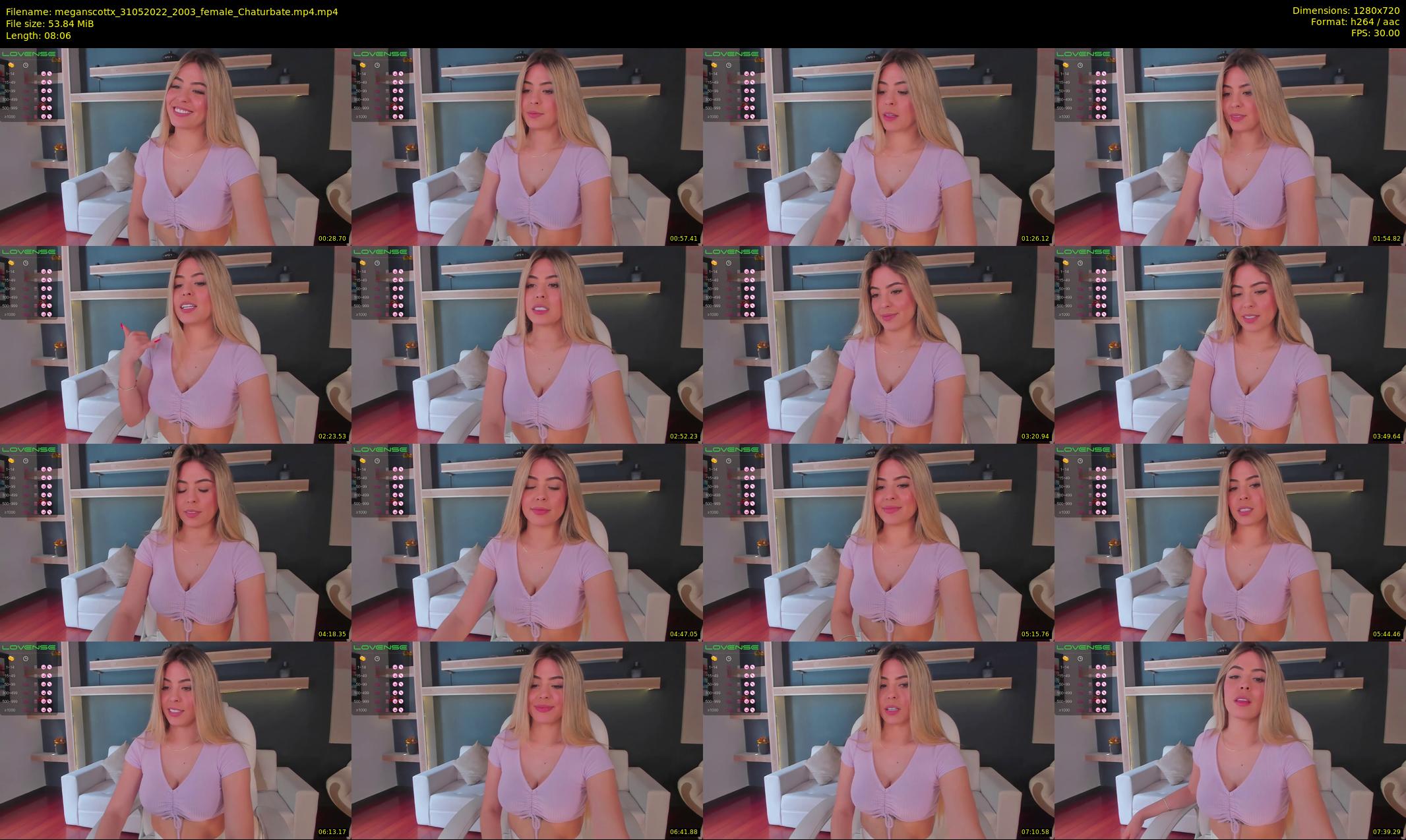 meganscottx — 9 minute Chaturbate female cam show recording, 720p, May 31, 2022