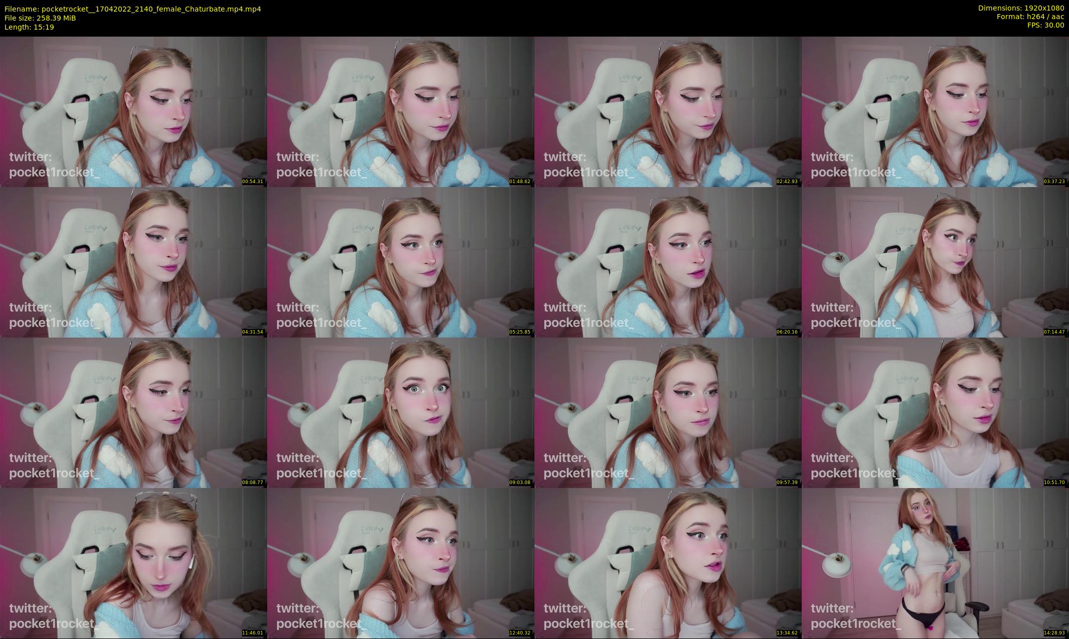 pocketrocket_ — 16 minute Chaturbate female cam show recording, 1080p, Apr 17, 2022