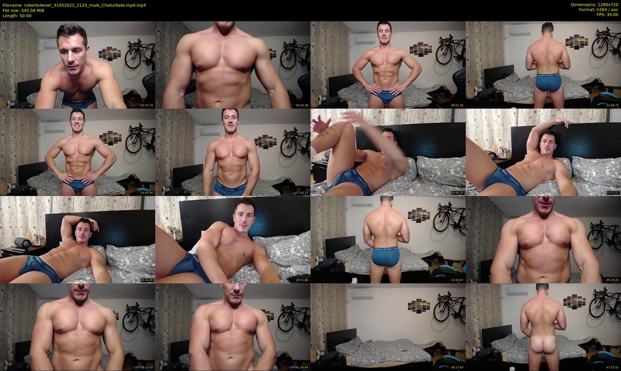 roberto4ever — 50 minute Chaturbate male cam show recording, 720p, May 31, 2022