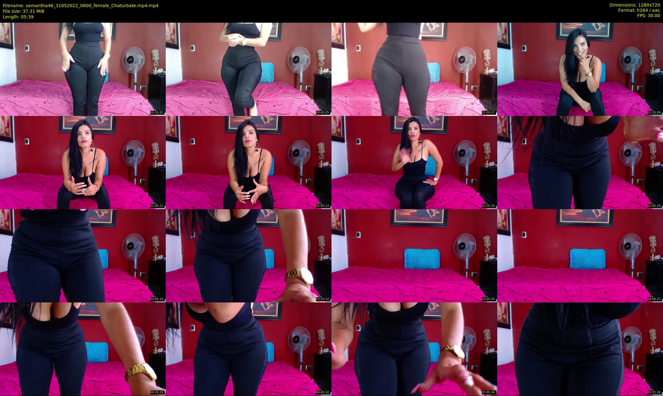 samantha46 — 6 minute Chaturbate female cam show recording, 720p, May 31, 2022
