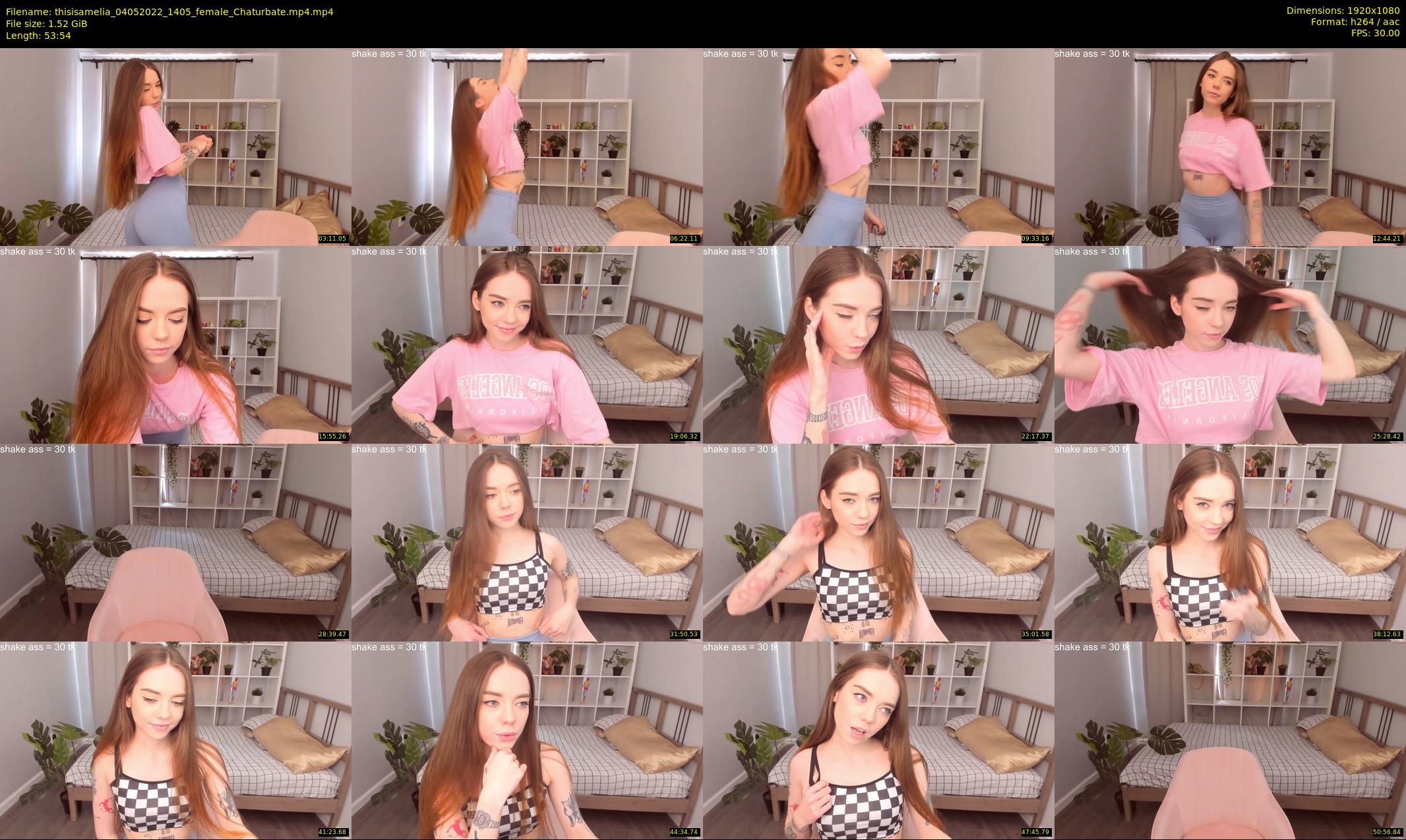 thisisamelia — 54 minute Chaturbate female cam show recording, 1080p, May 4, 2022