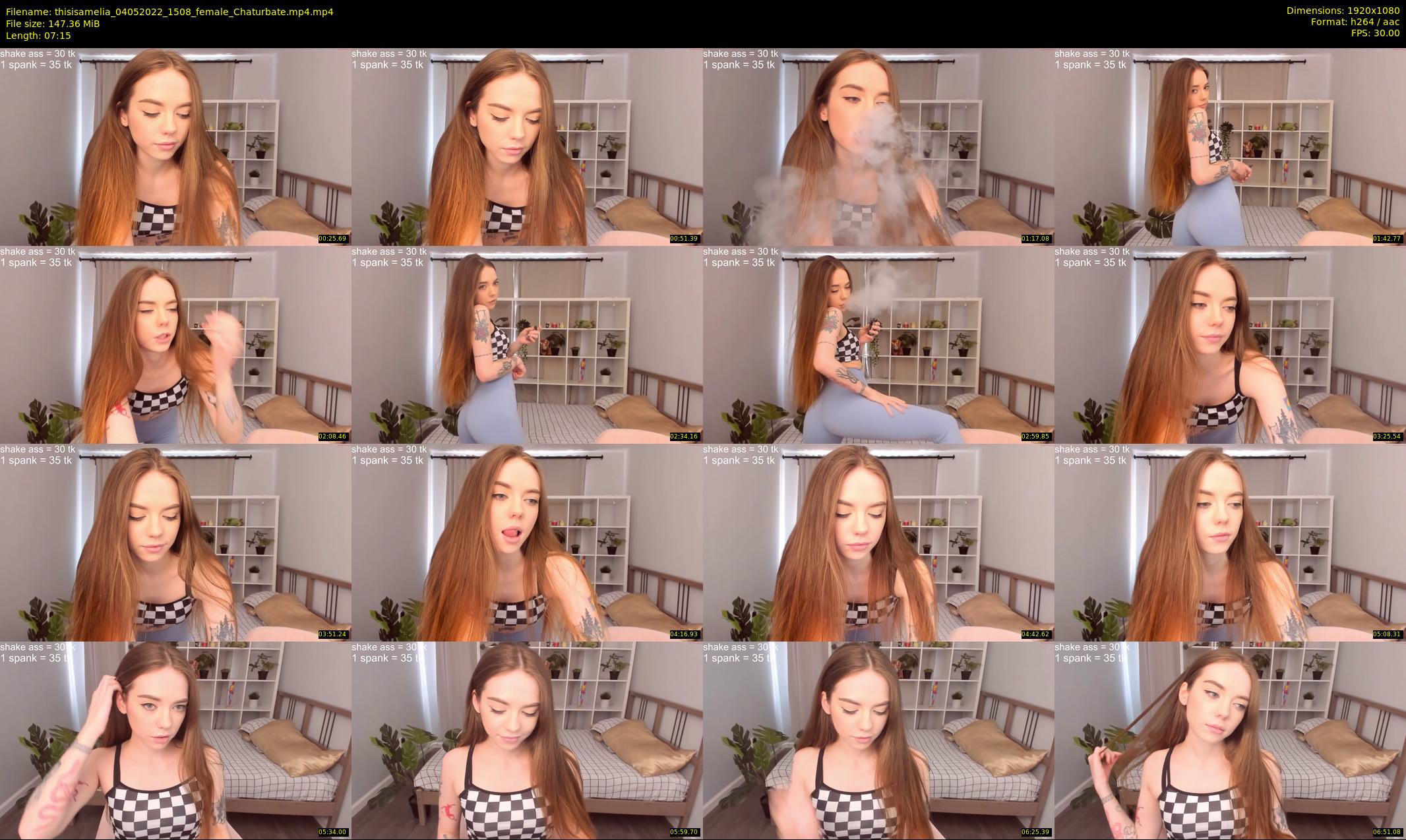 thisisamelia — 8 minute Chaturbate female cam show recording, 1080p, May 4, 2022