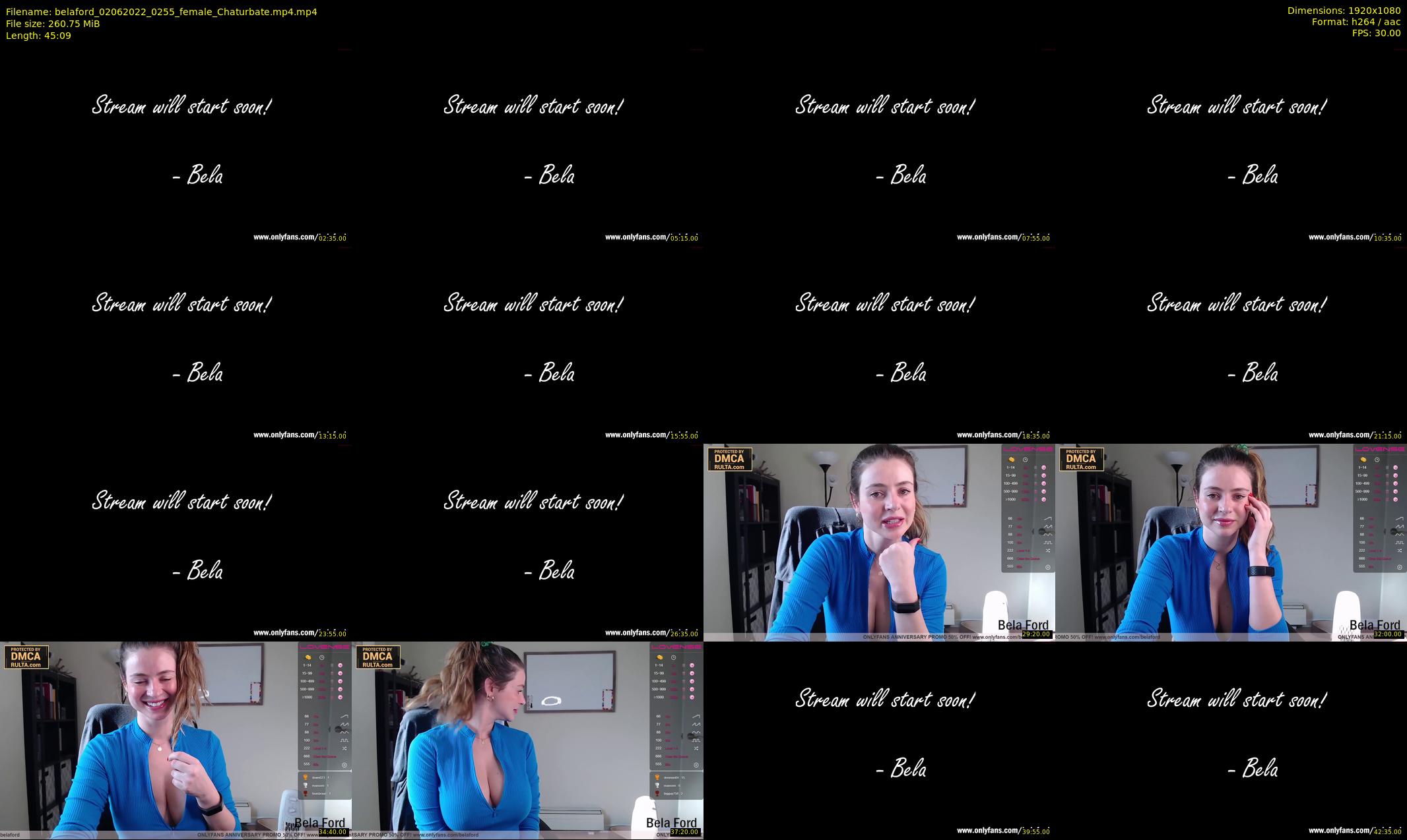 belaford — 46 minute Chaturbate female cam show recording, 1080p, Jun 2, 2022