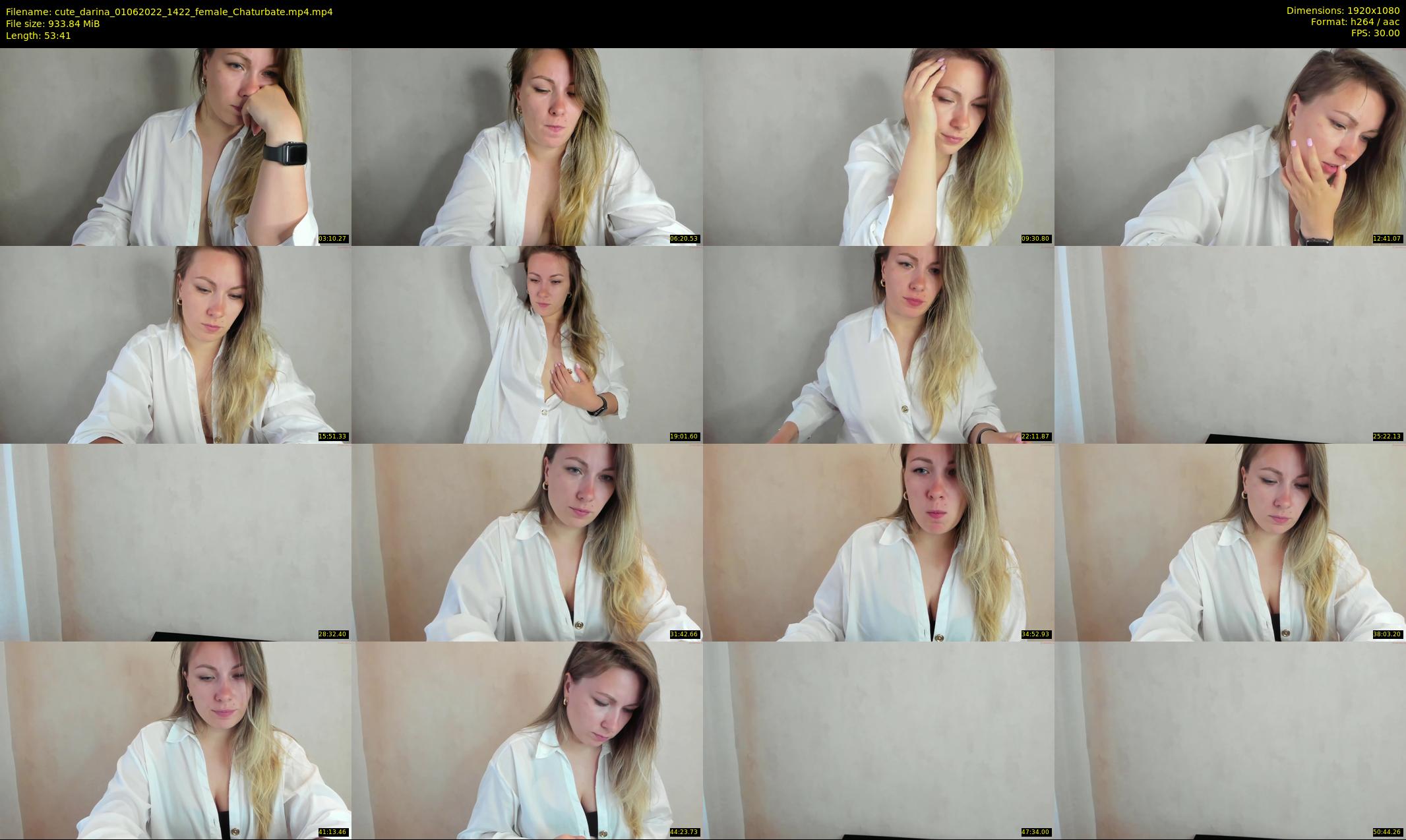 cute_darina — 54 minute Chaturbate female cam show recording, 1080p, Jun 1, 2022
