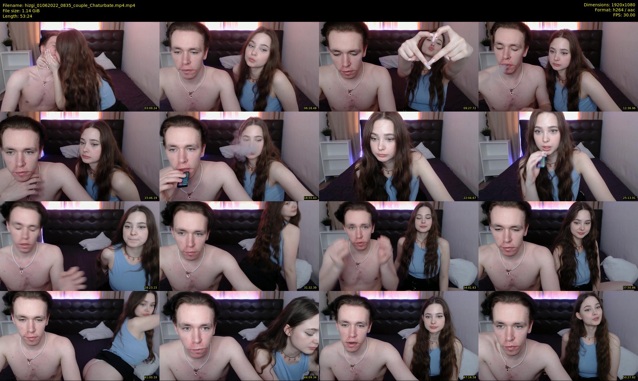 hizgi — 54 minute Chaturbate couple cam show recording, 1080p, Jun 1, 2022