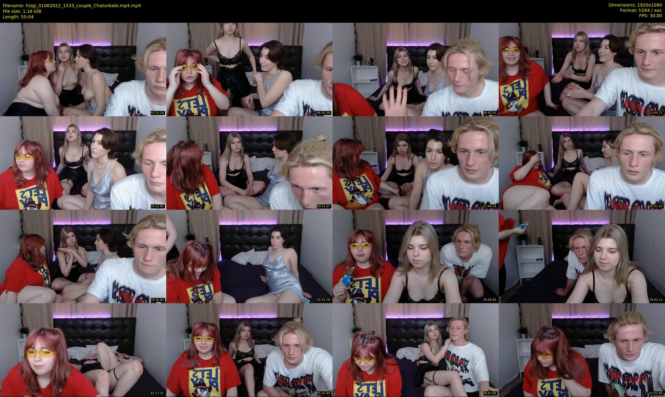 hizgi — 56 minute Chaturbate couple cam show recording, 1080p, Jun 1, 2022