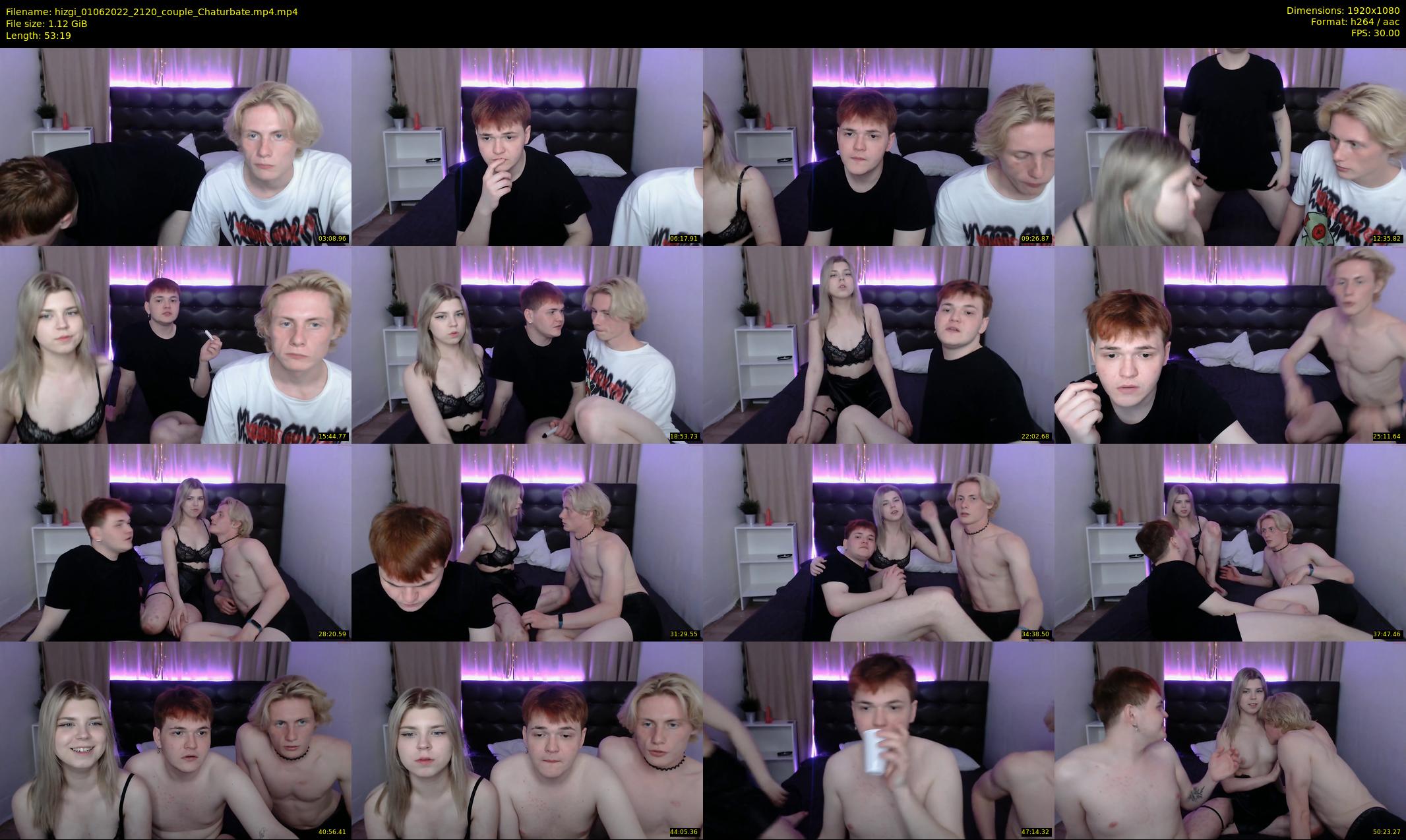 hizgi — 54 minute Chaturbate couple cam show recording, 1080p, Jun 1, 2022