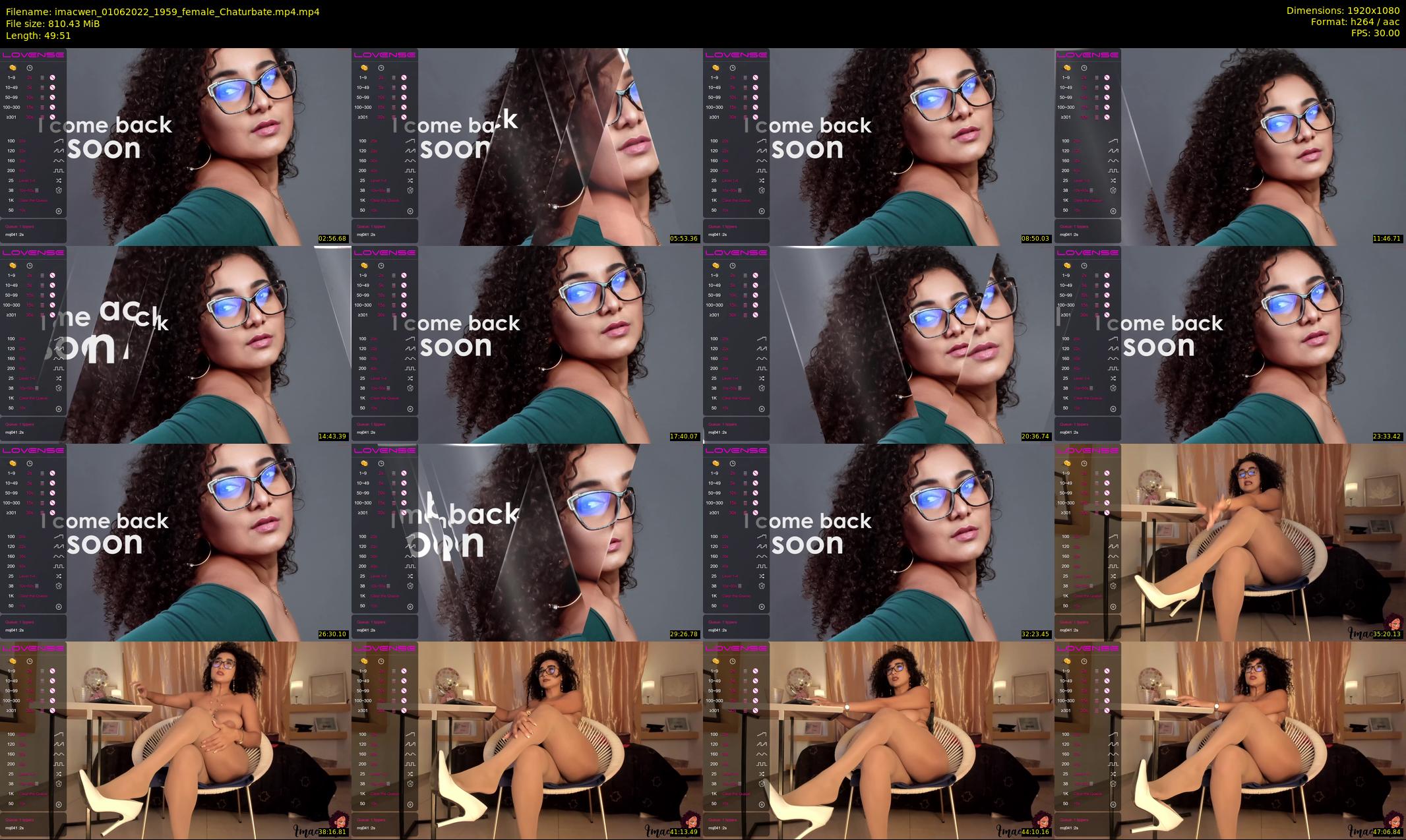 imacwen — 50 minute Chaturbate female cam show recording, 1080p, Jun 1, 2022