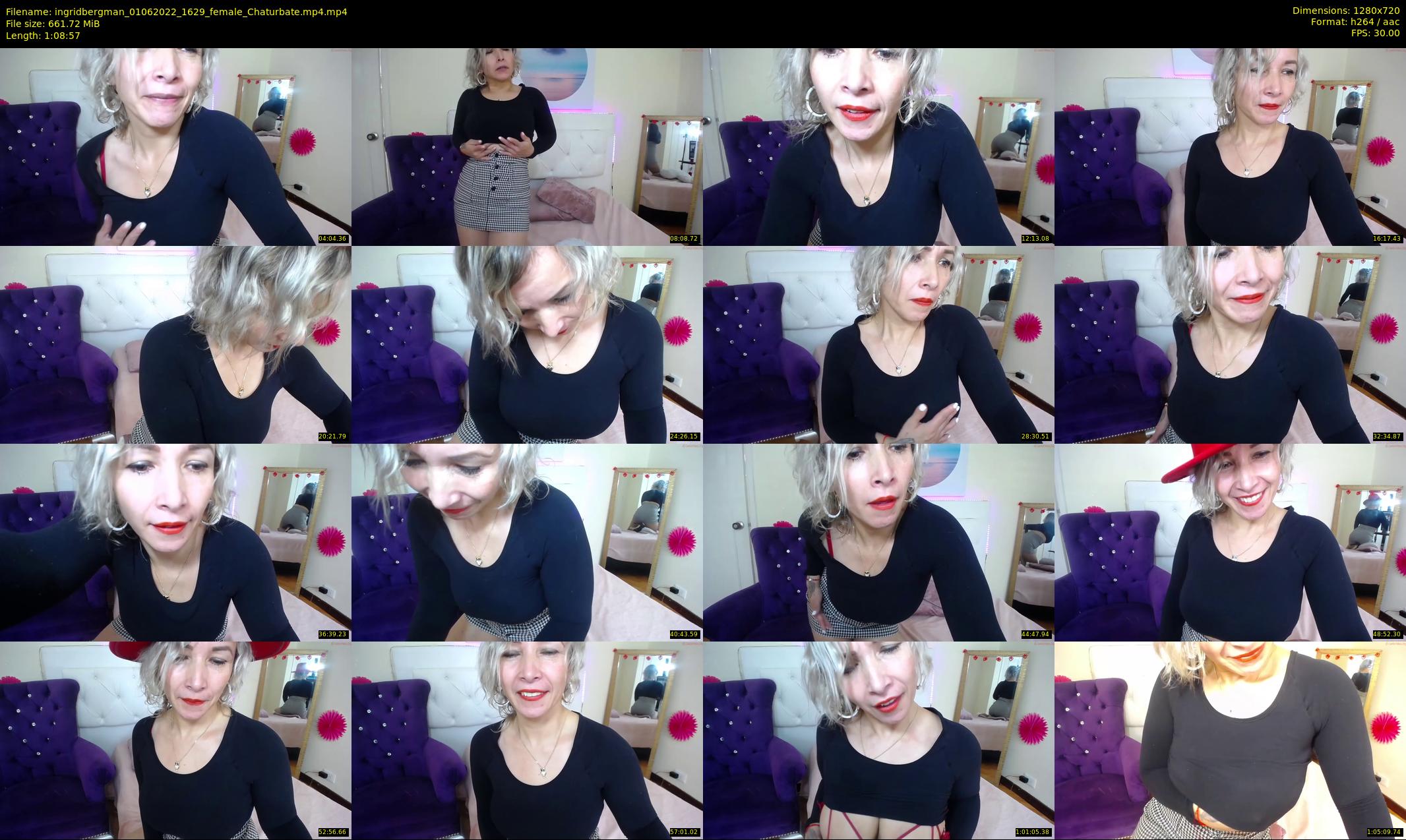 ingridbergman — 69 minute Chaturbate female cam show recording, 720p, Jun 1, 2022