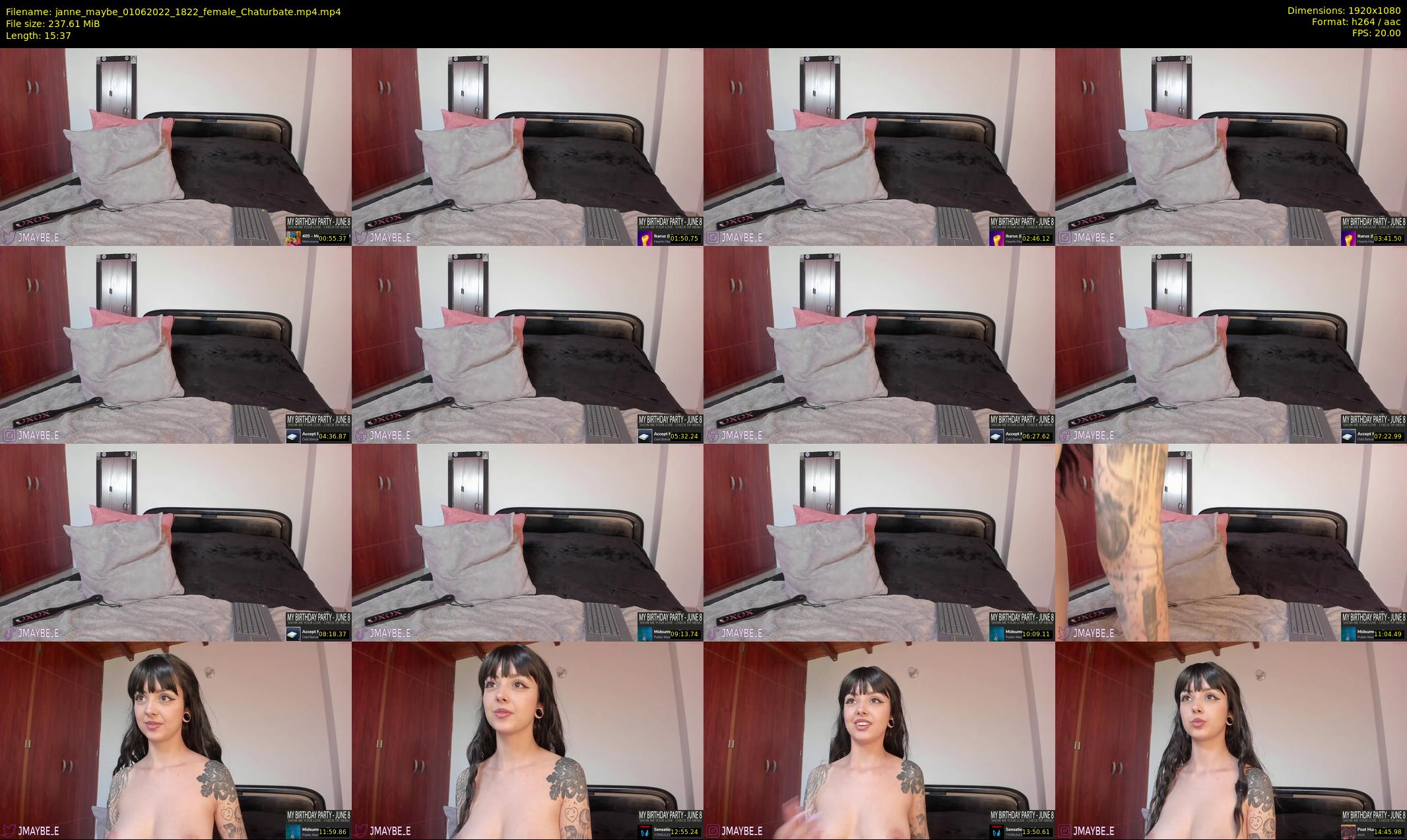 janne_maybe — 16 minute Chaturbate female cam show recording, 1080p, Jun 1, 2022