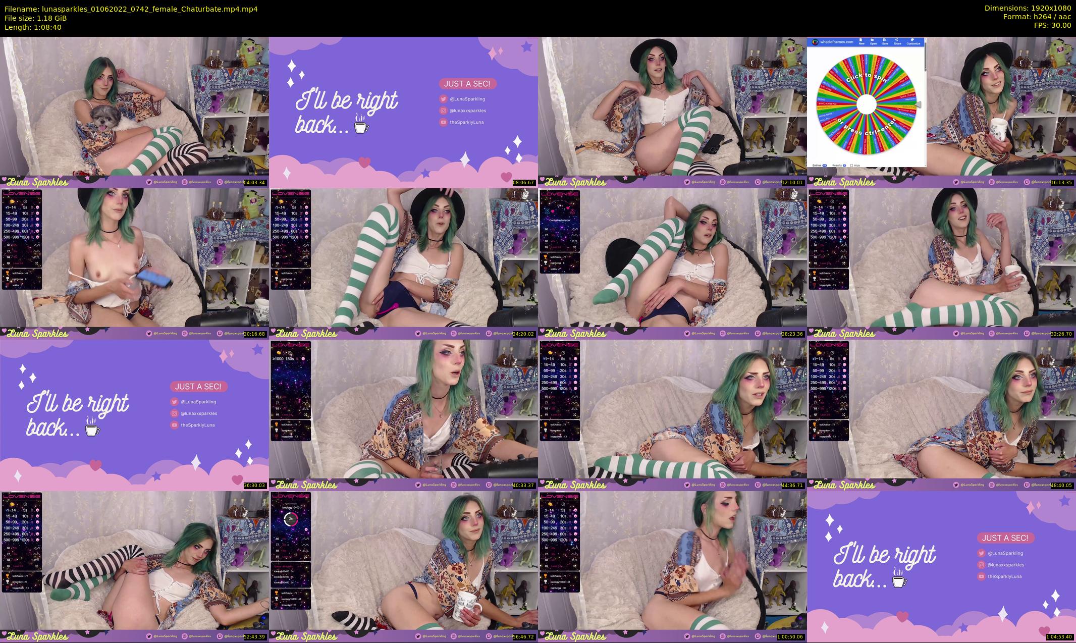 lunasparkles — 69 minute Chaturbate female cam show recording, 1080p, Jun 1, 2022