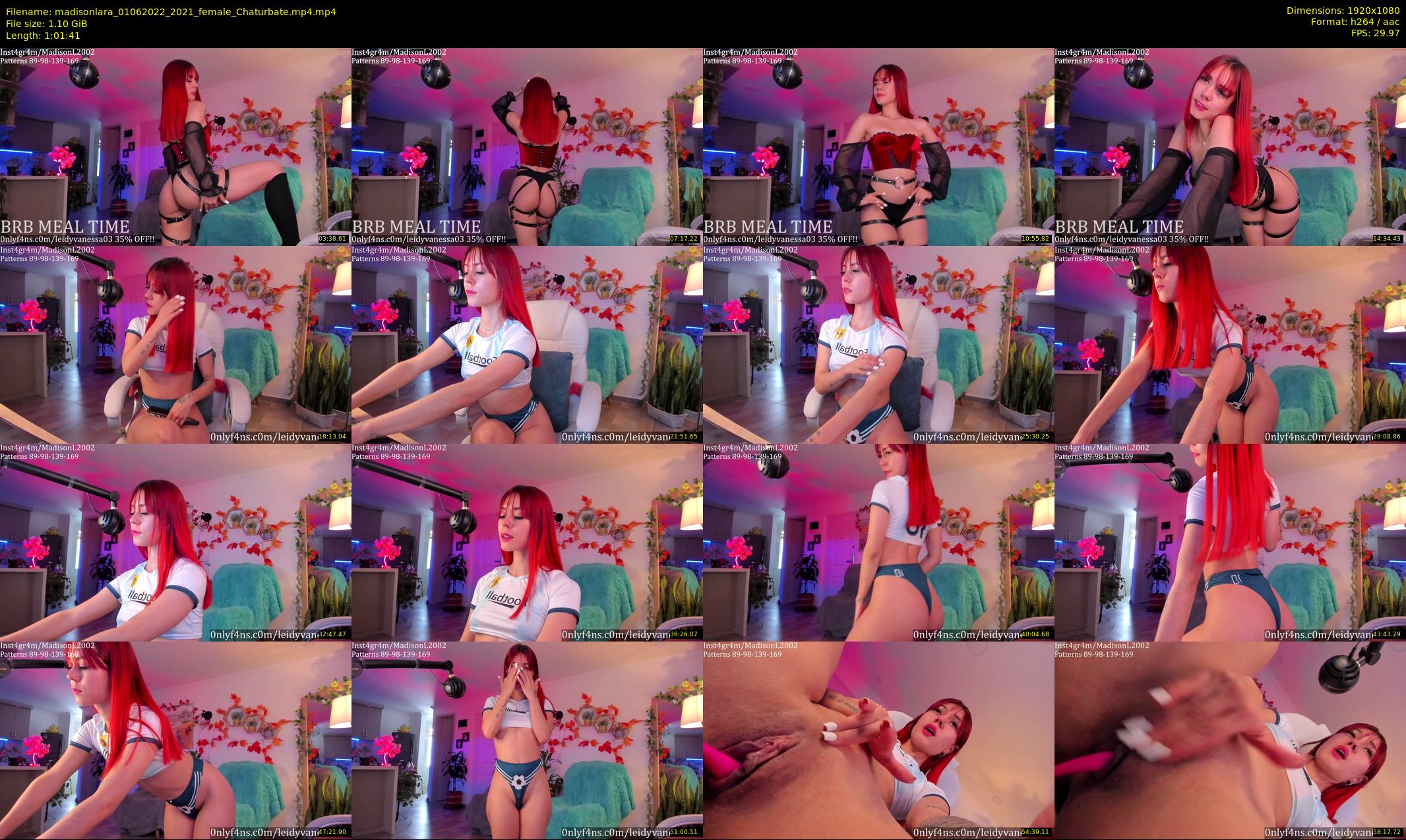 madisonlara — 62 minute Chaturbate female cam show recording, 1080p, Jun 1, 2022