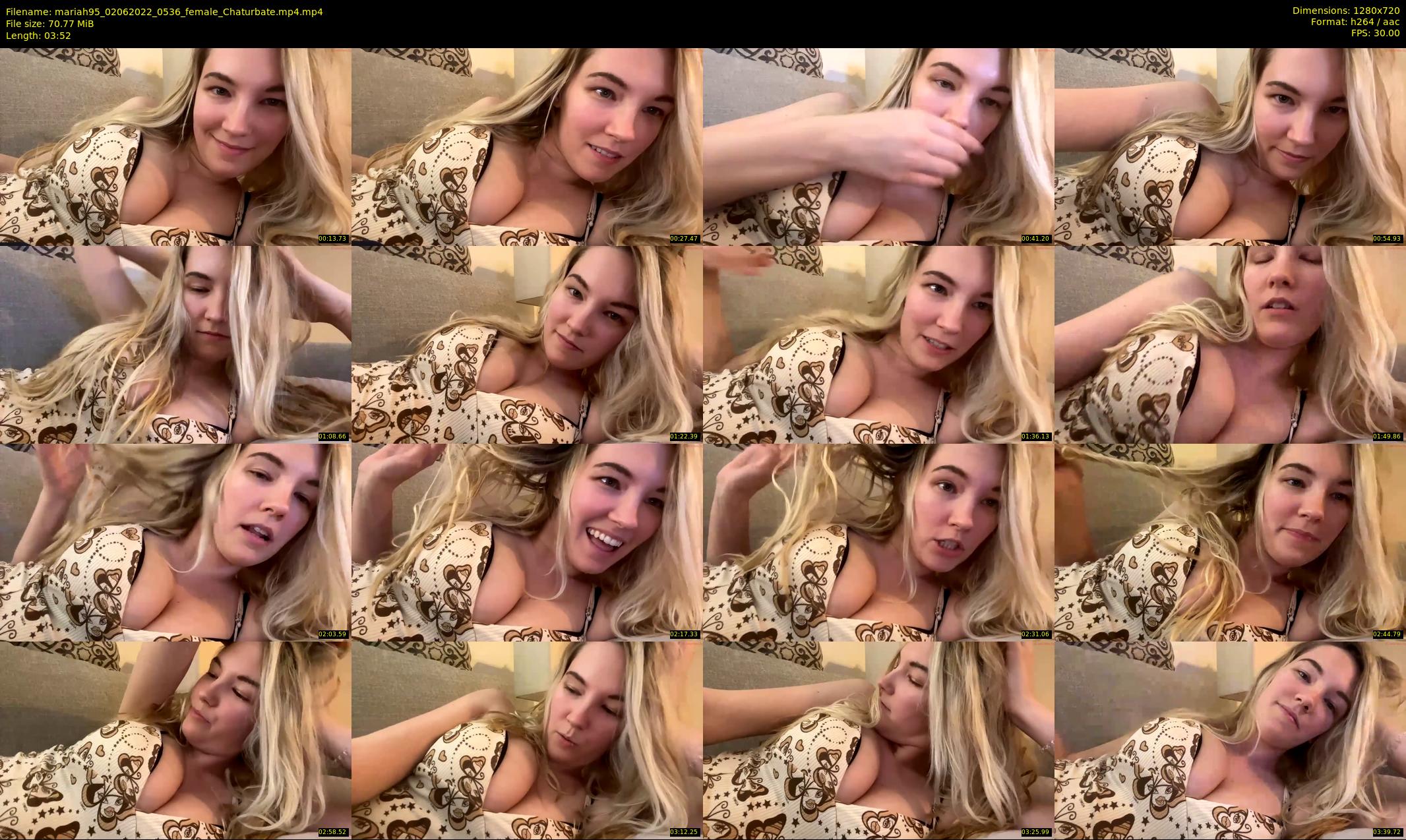 mariah95 — 4 minute Chaturbate female cam show recording, 720p, Jun 2, 2022