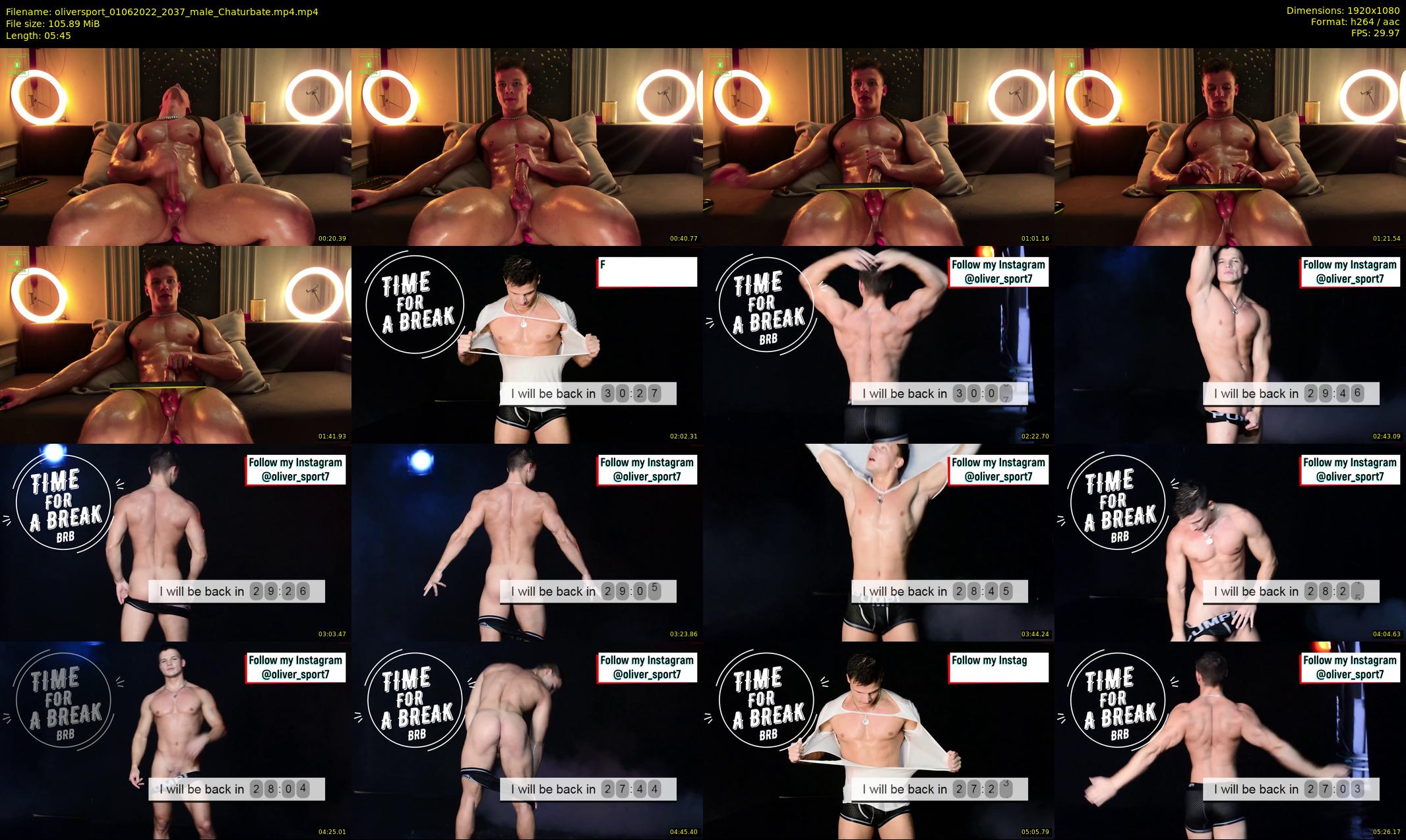 oliversport — 6 minute Chaturbate male cam show recording, 1080p, Jun 1, 2022