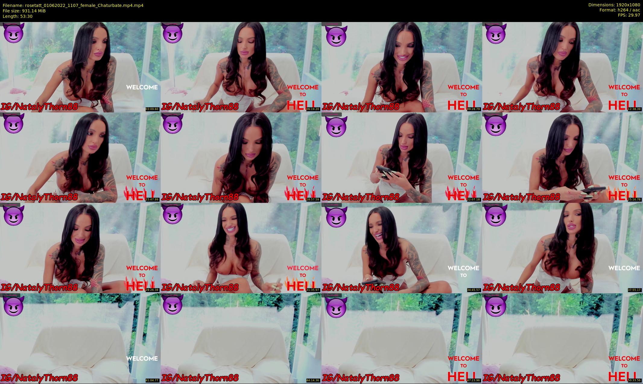 rosetatt — 54 minute Chaturbate female cam show recording, 1080p, Jun 1, 2022