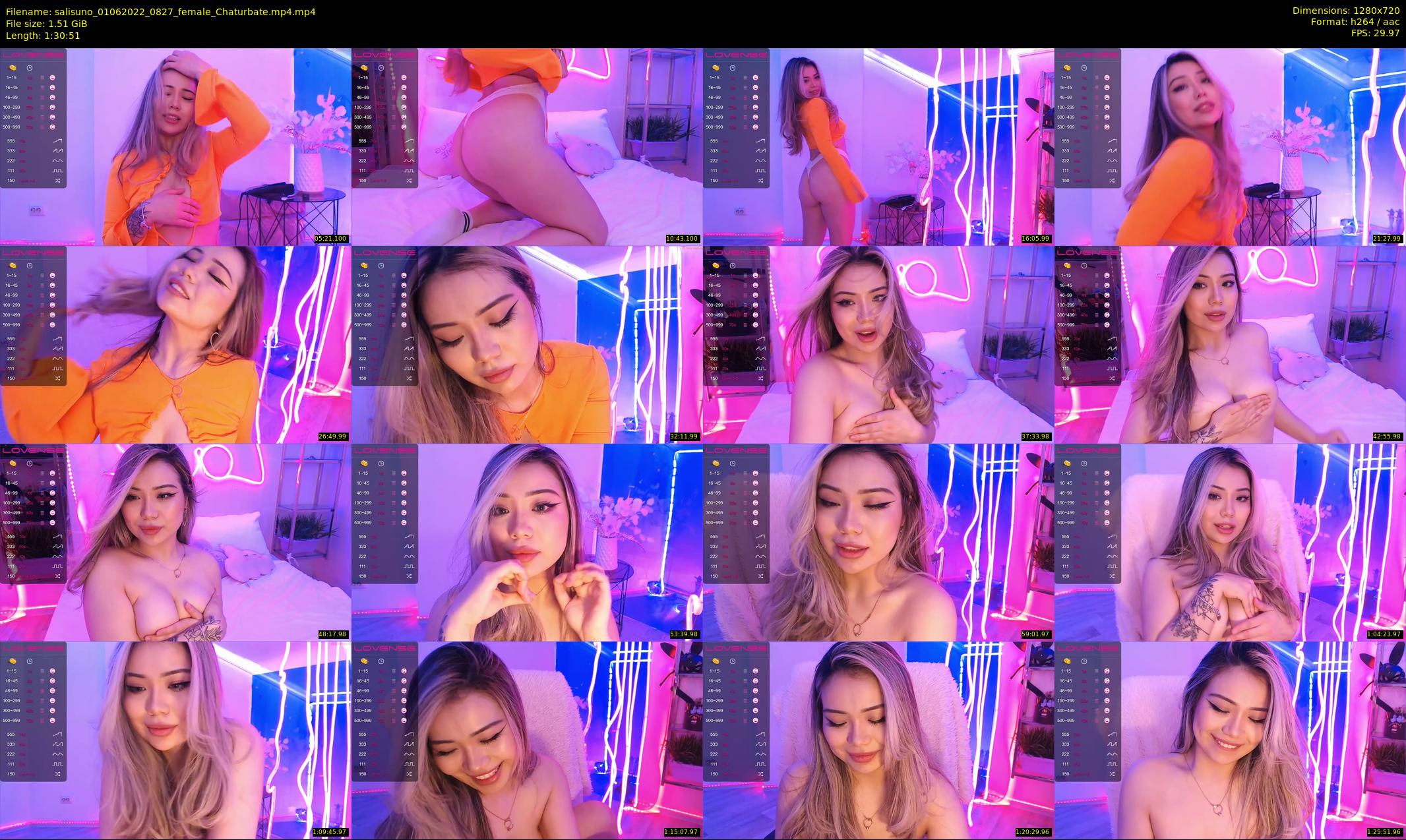 salisuno — 91 minute Chaturbate female cam show recording, 720p, Jun 1, 2022