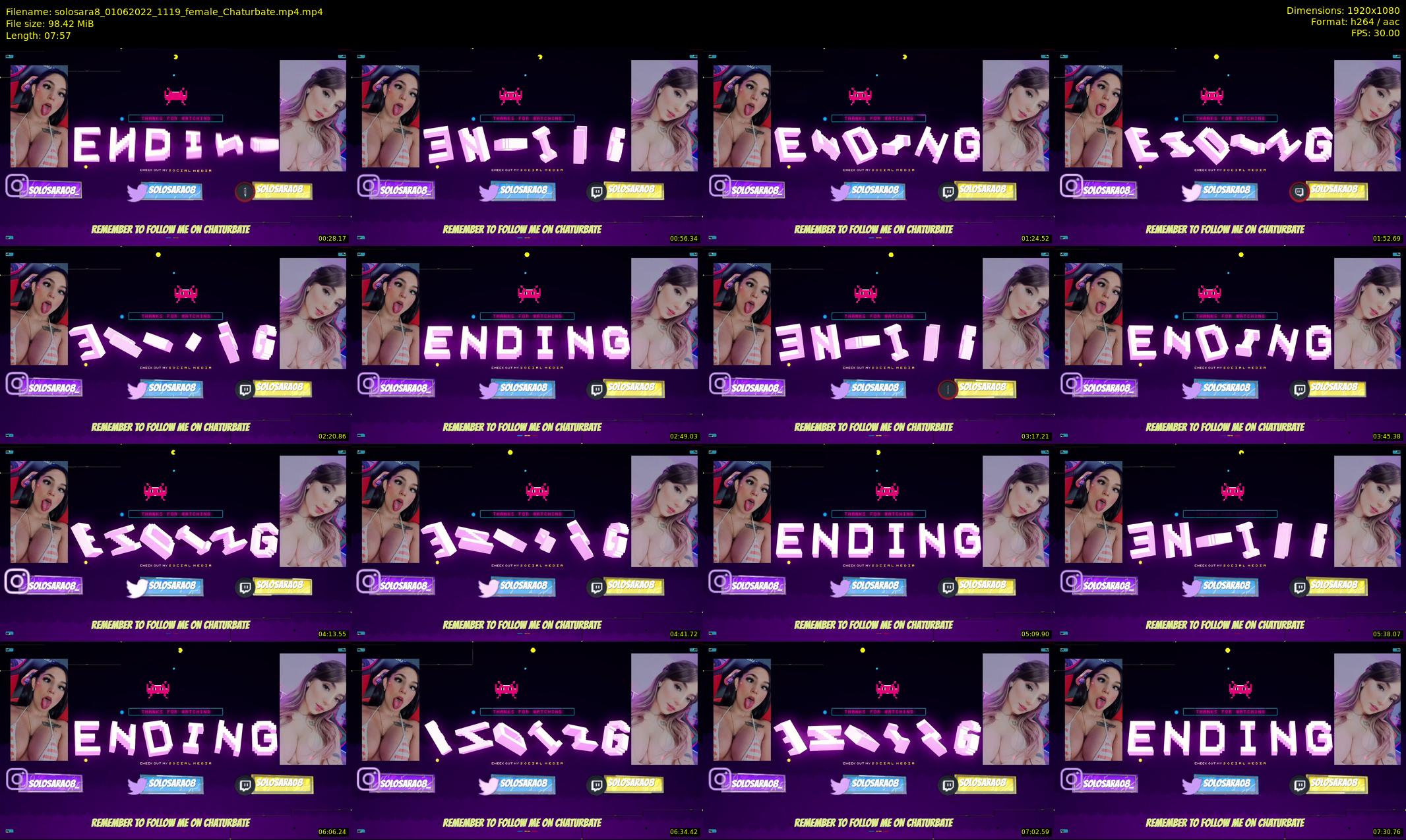solosara8 — 8 minute Chaturbate female cam show recording, 1080p, Jun 1, 2022