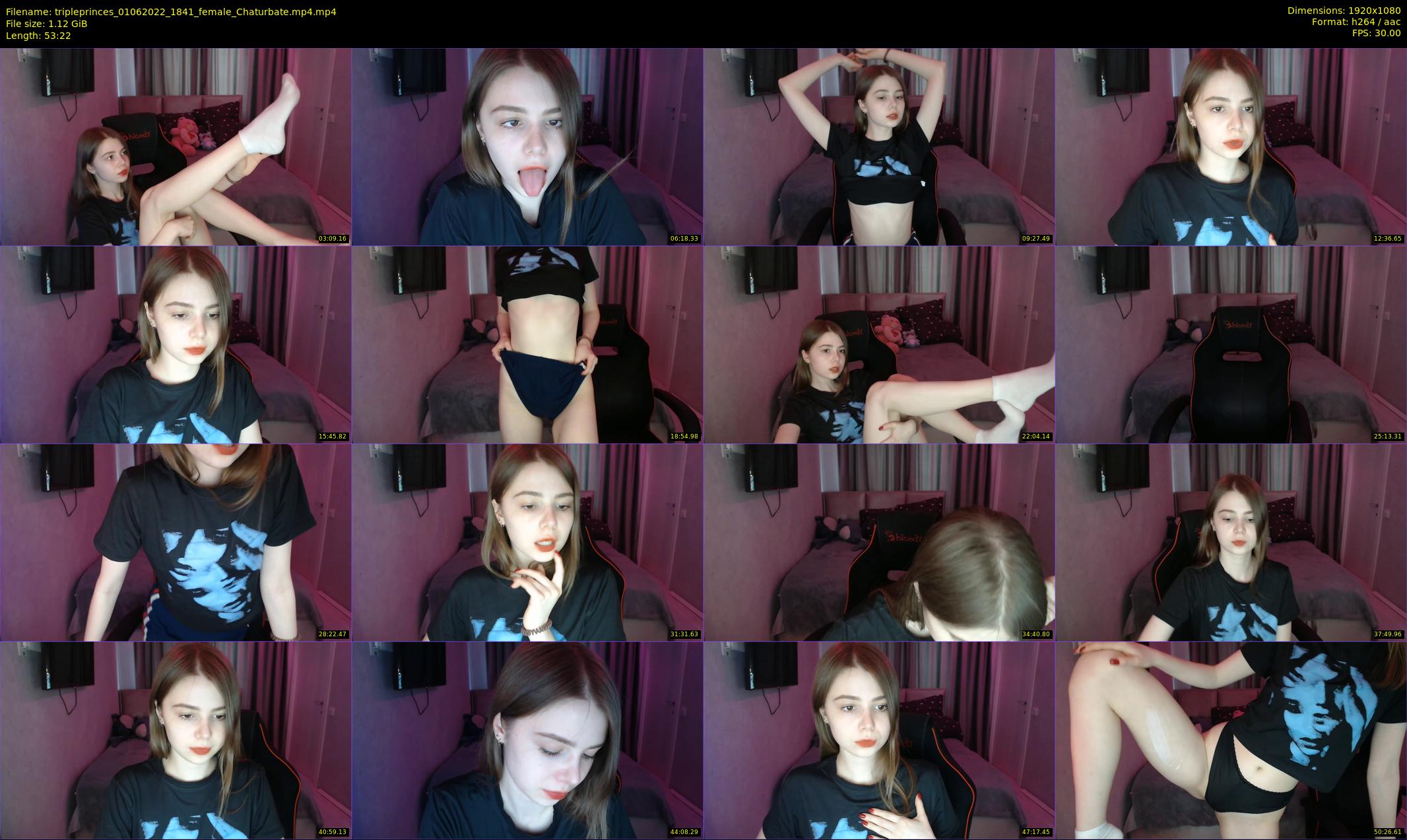 tripleprinces — 54 minute Chaturbate female cam show recording, 1080p, Jun 1, 2022