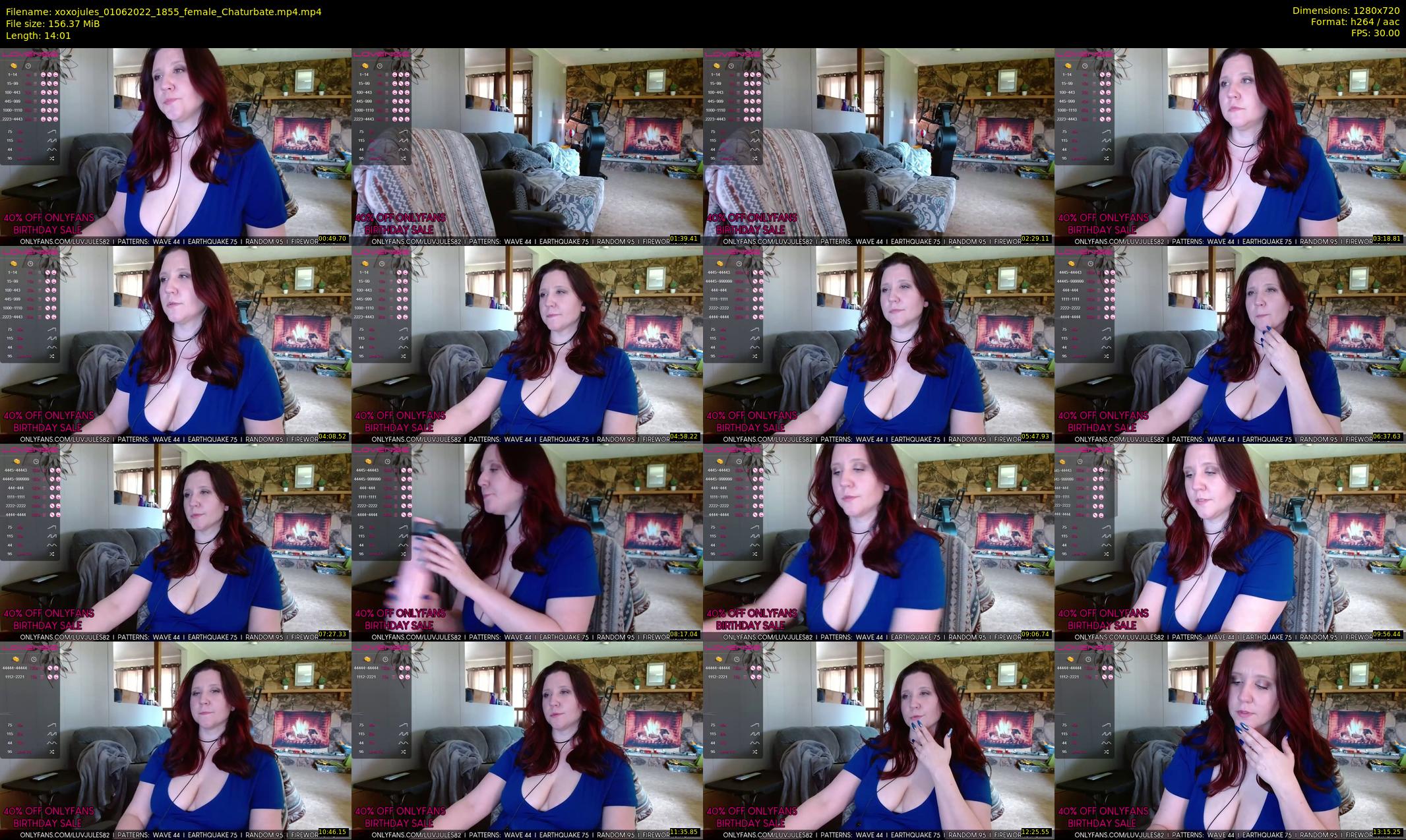 xoxojules — 15 minute Chaturbate female cam show recording, 720p, Jun 1, 2022