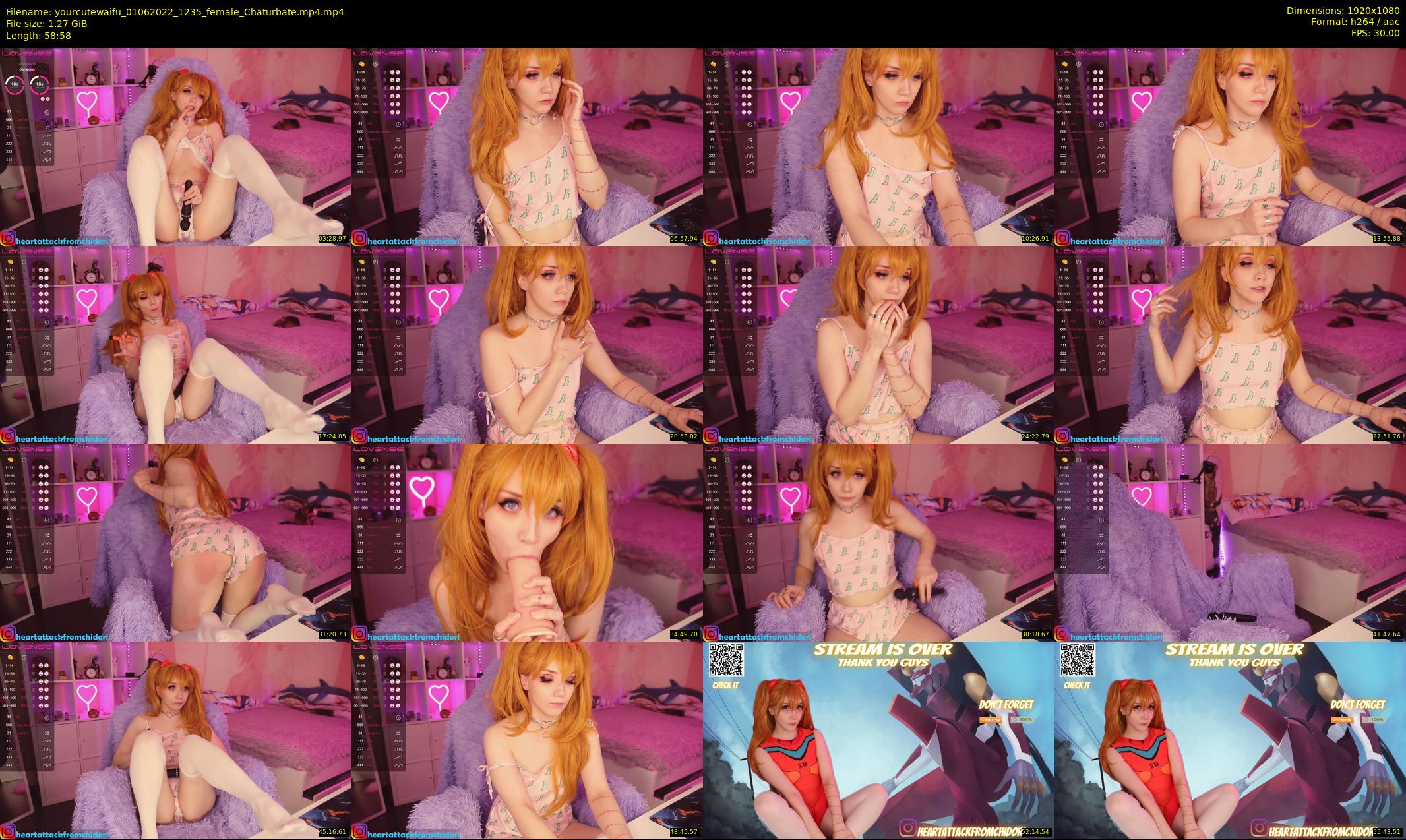 yourcutewaifu — 59 minute Chaturbate female cam show recording, 1080p, Jun 1, 2022