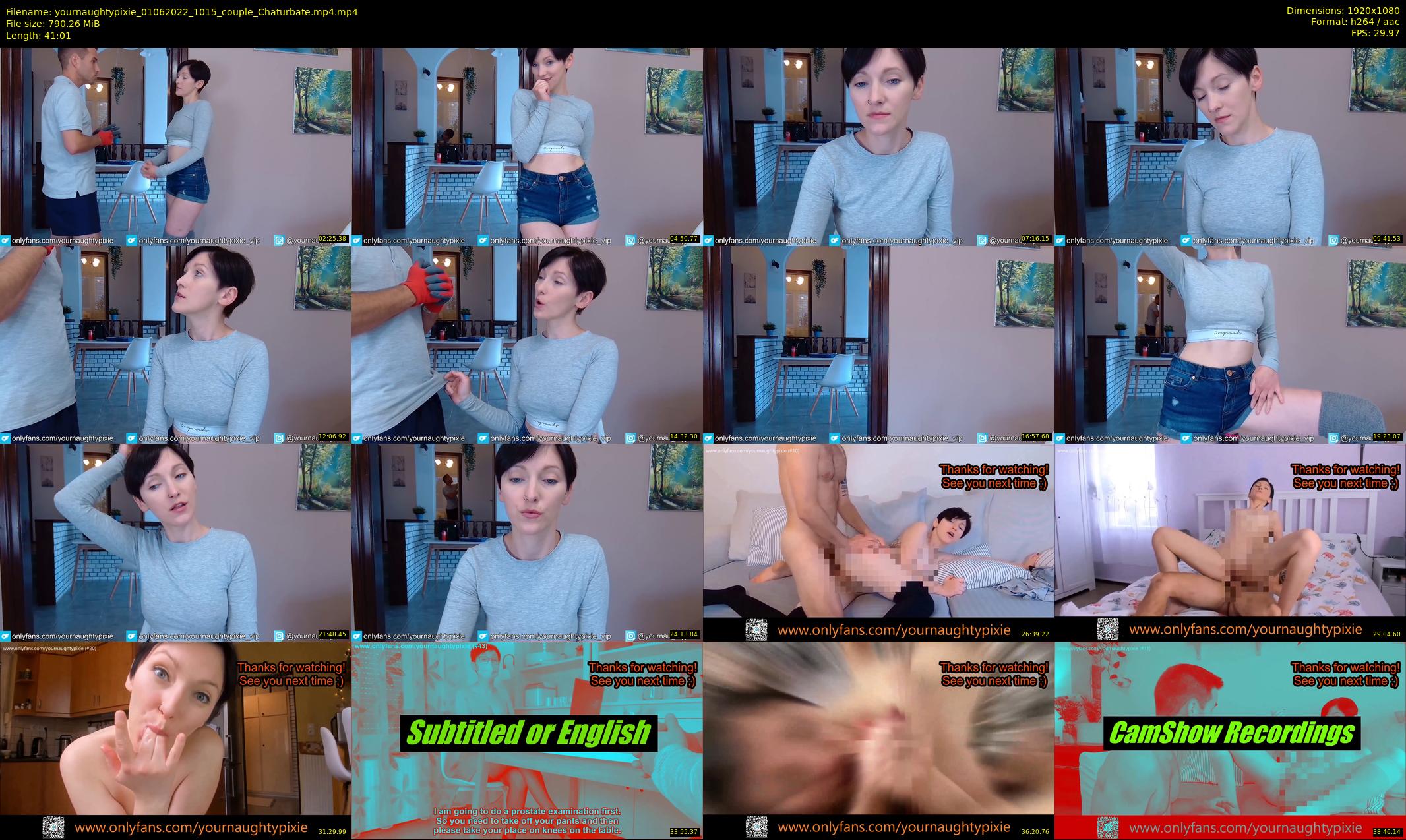 yournaughtypixie — 42 minute Chaturbate couple cam show recording, 1080p, Jun 1, 2022