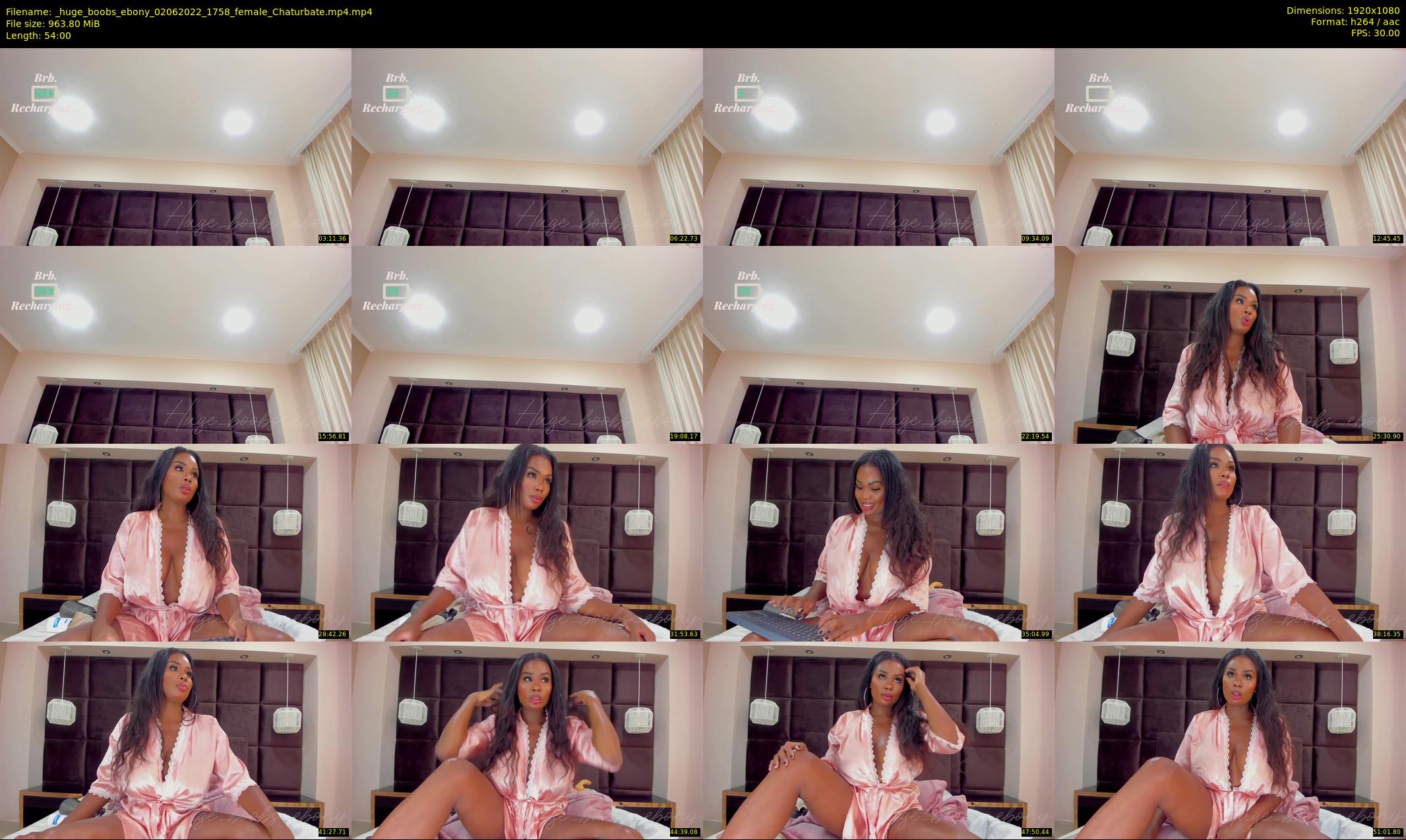 _huge_boobs_ebony — 54 minute Chaturbate female cam show recording, 1080p, Jun 2, 2022