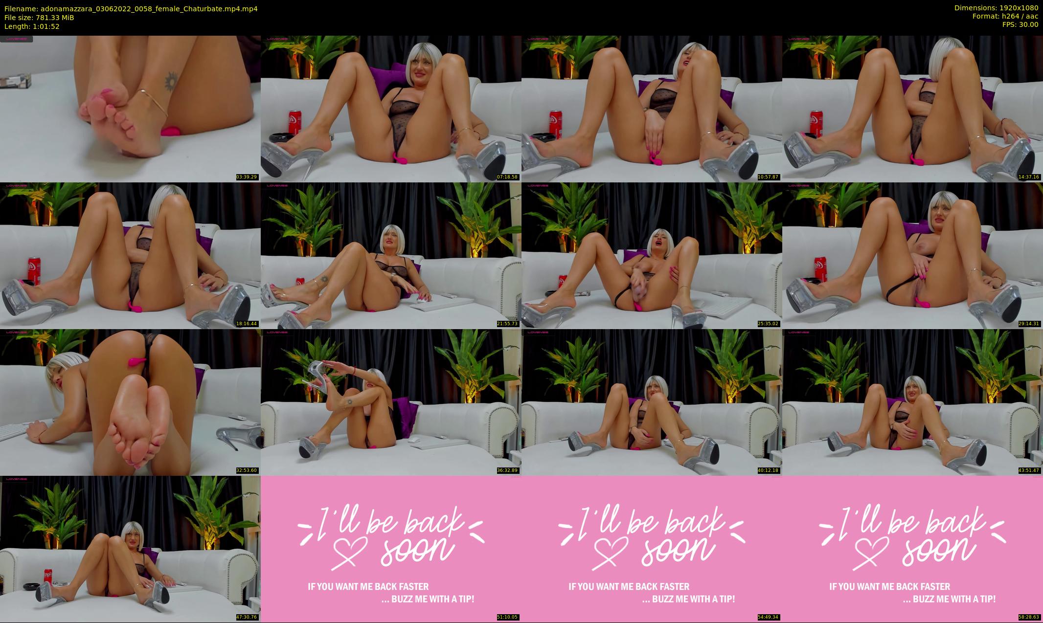 adonamazzara — 62 minute Chaturbate female cam show recording, 1080p, Jun 3, 2022