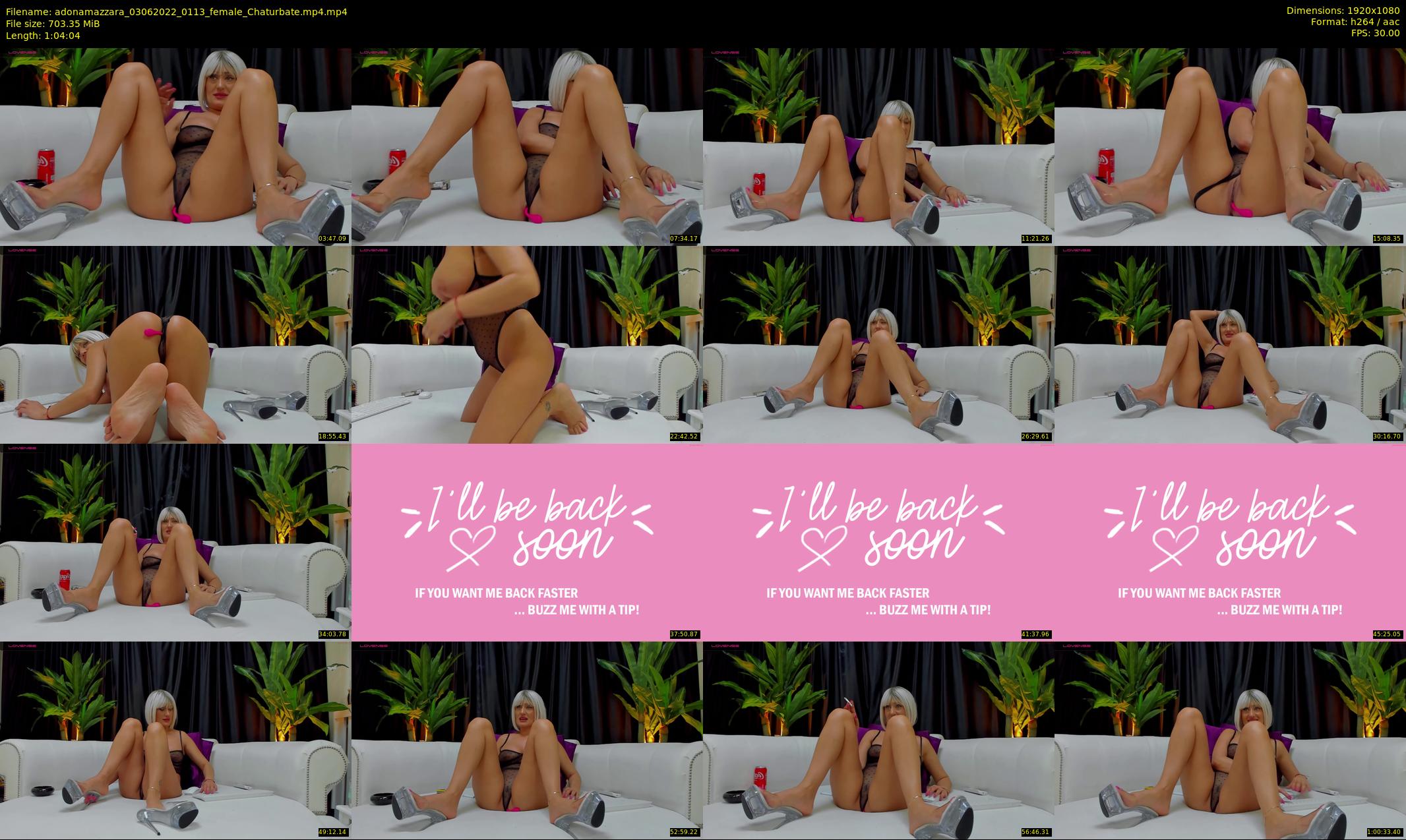 adonamazzara — 65 minute Chaturbate female cam show recording, 1080p, Jun 3, 2022