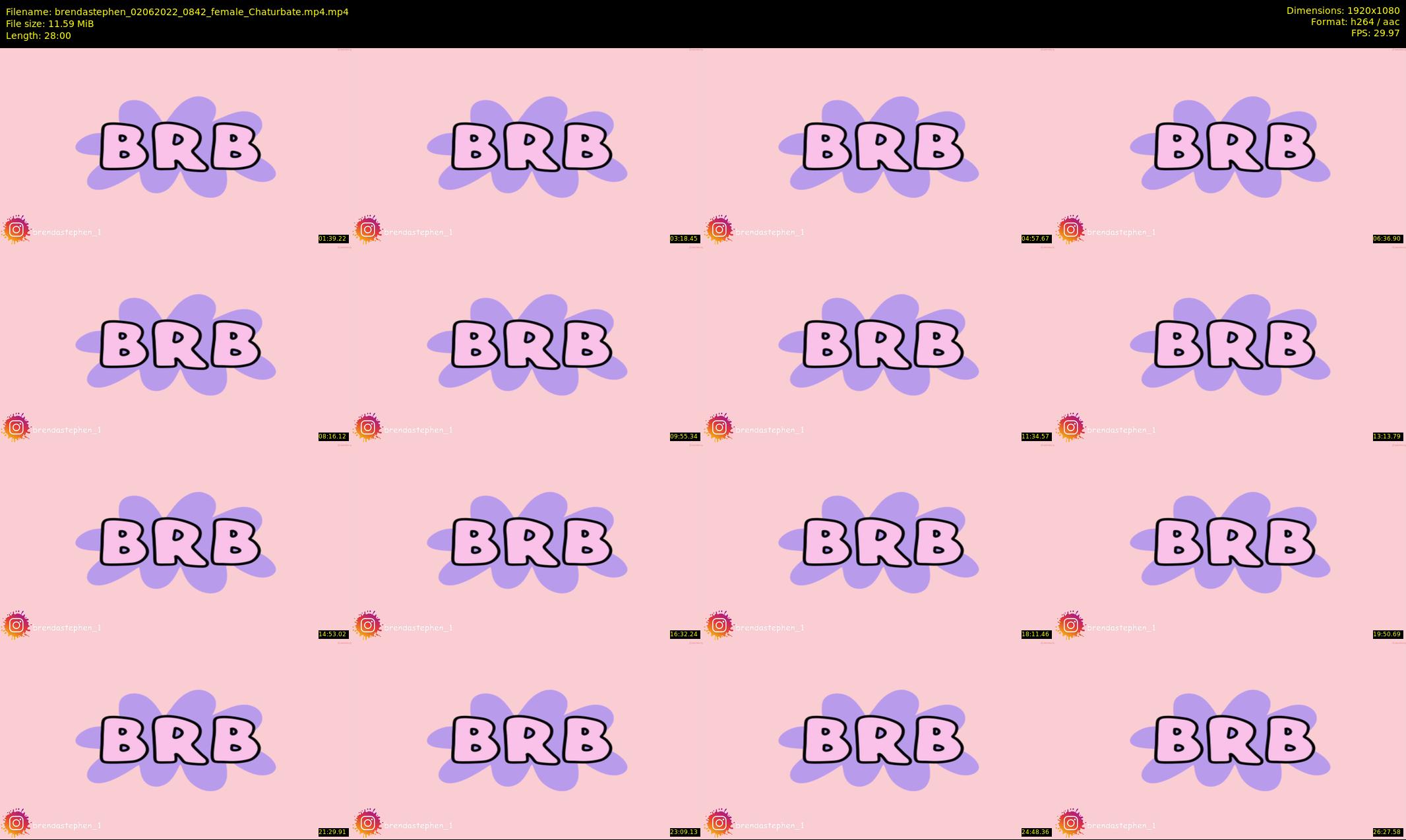brendastephen — 28 minute Chaturbate female cam show recording, 1080p, Jun 2, 2022
