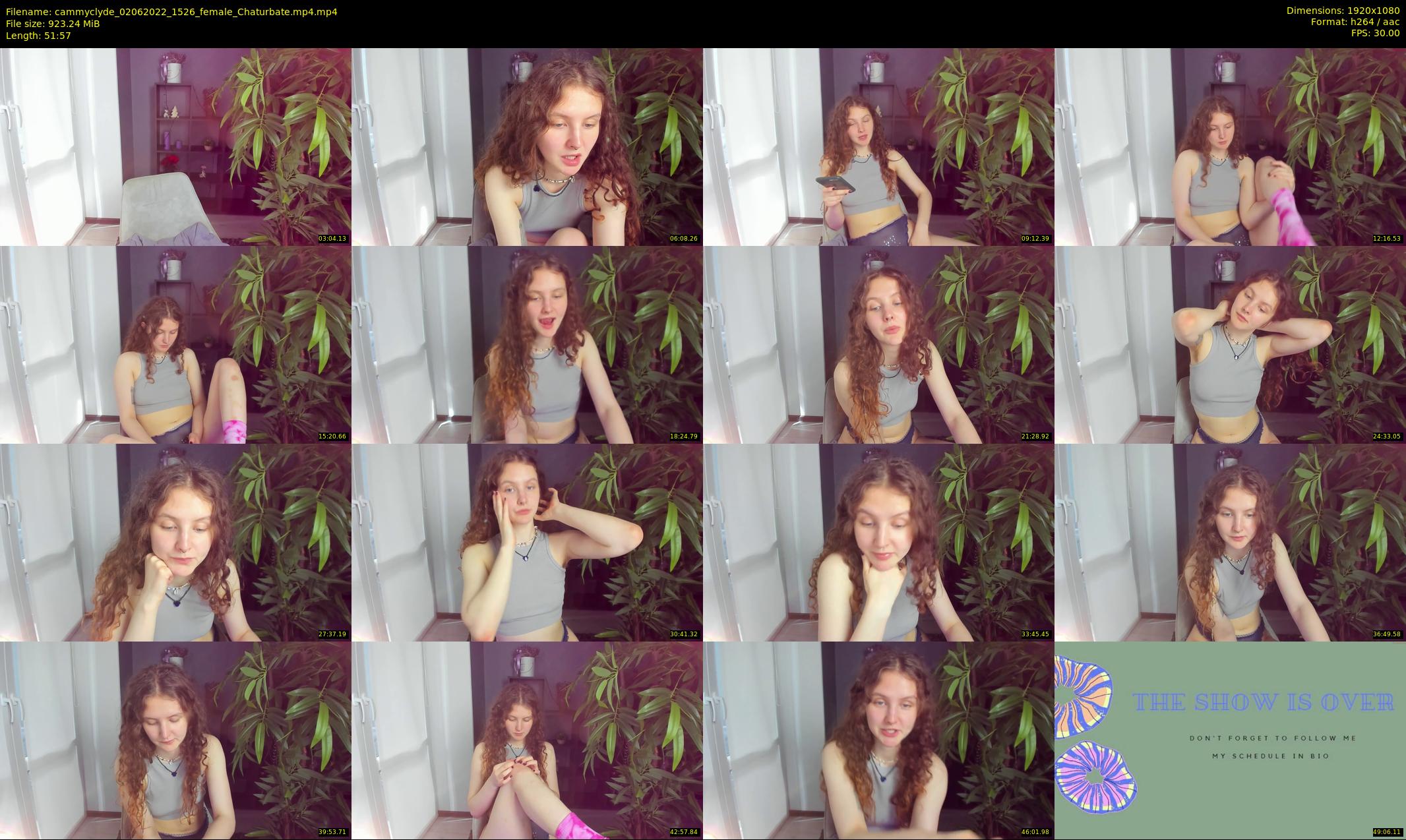 cammyclyde — 52 minute Chaturbate female cam show recording, 1080p, Jun 2, 2022