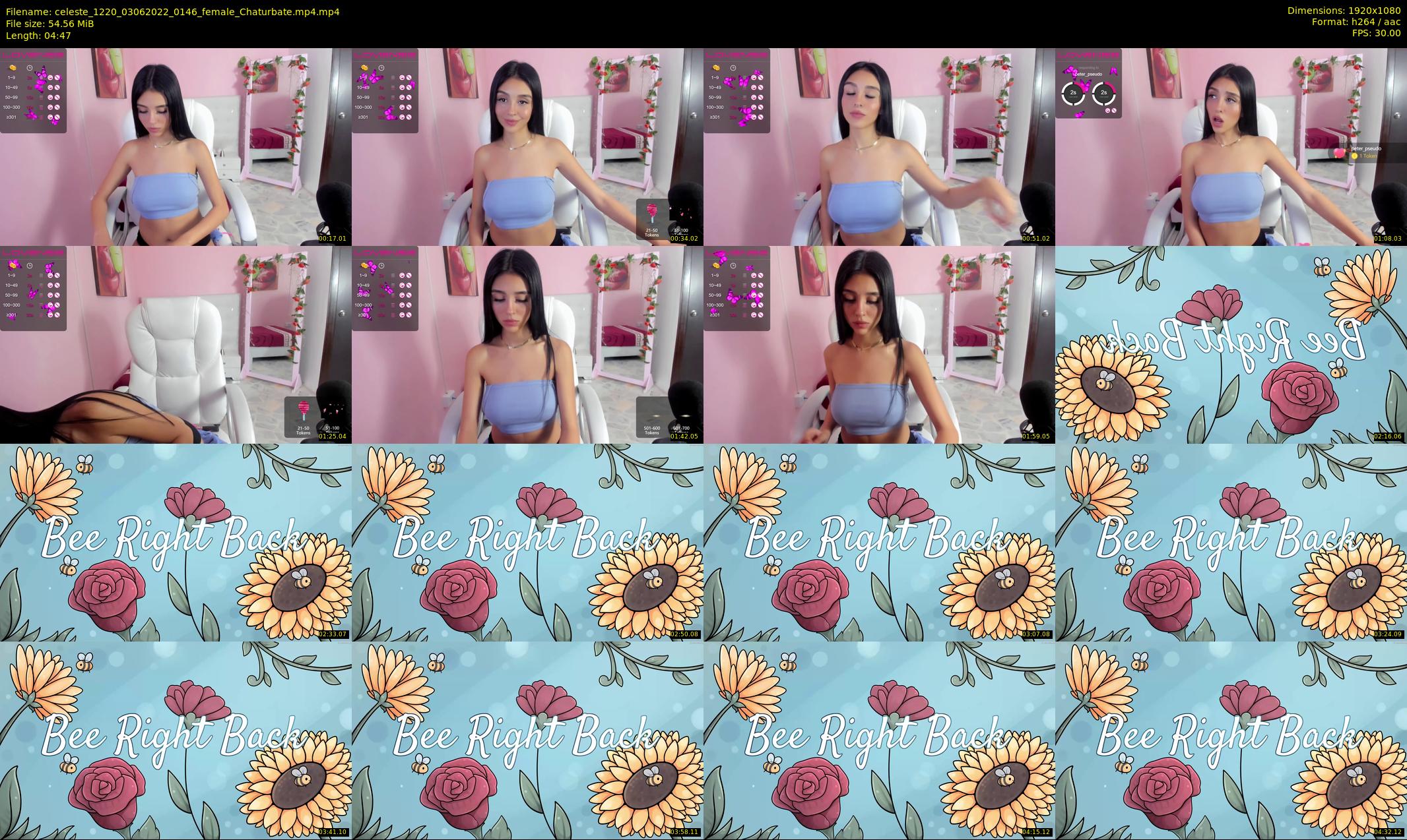 celeste_1220 — 5 minute Chaturbate female cam show recording, 1080p, Jun 3, 2022