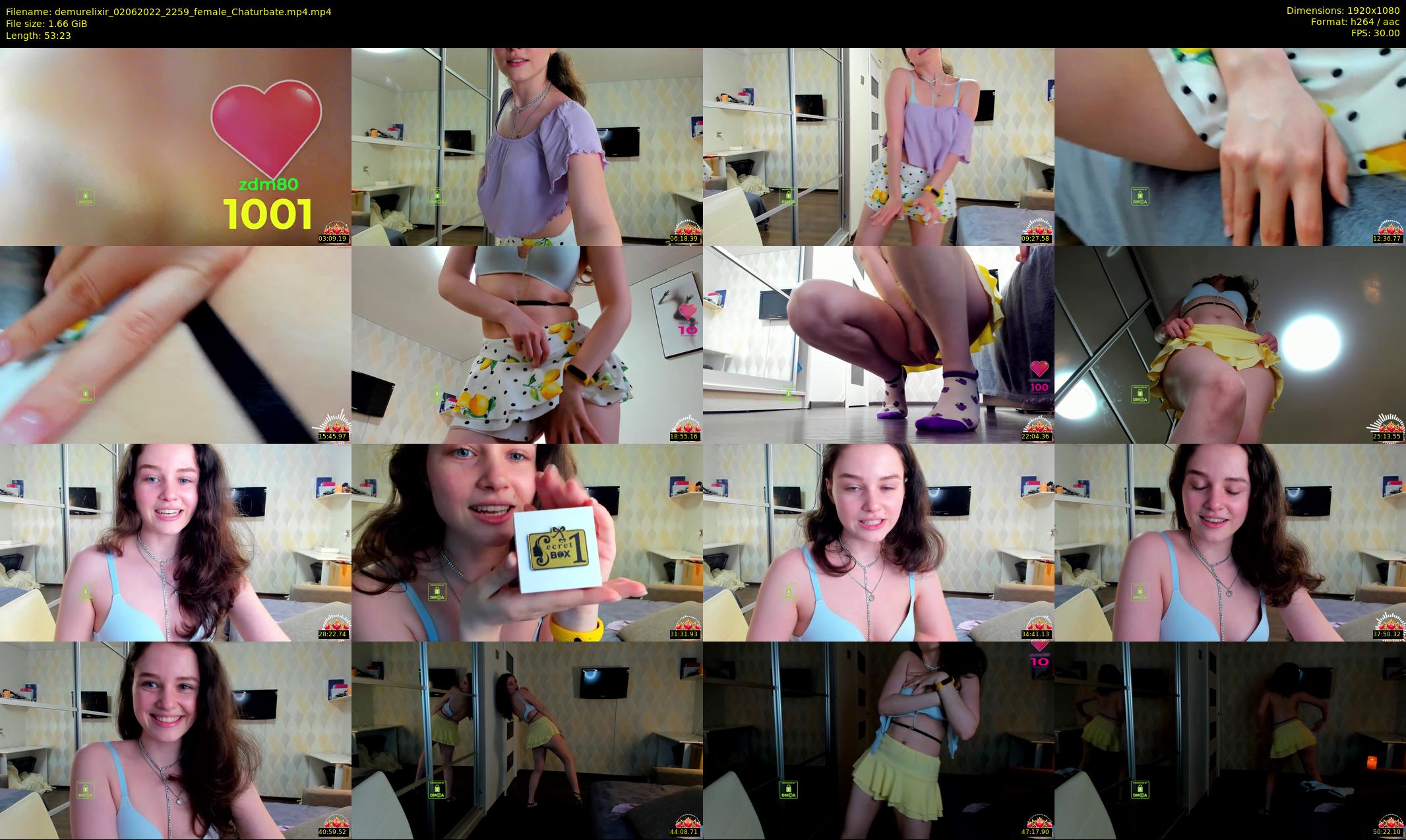 demurelixir — 54 minute Chaturbate female cam show recording, 1080p, Jun 2, 2022