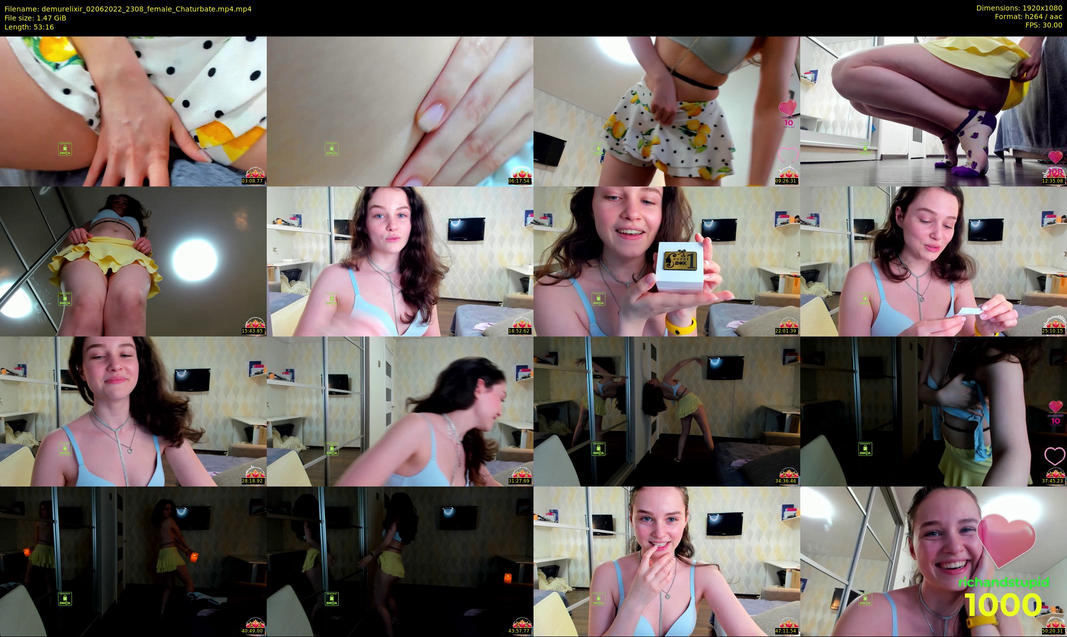 demurelixir — 54 minute Chaturbate female cam show recording, 1080p, Jun 2, 2022