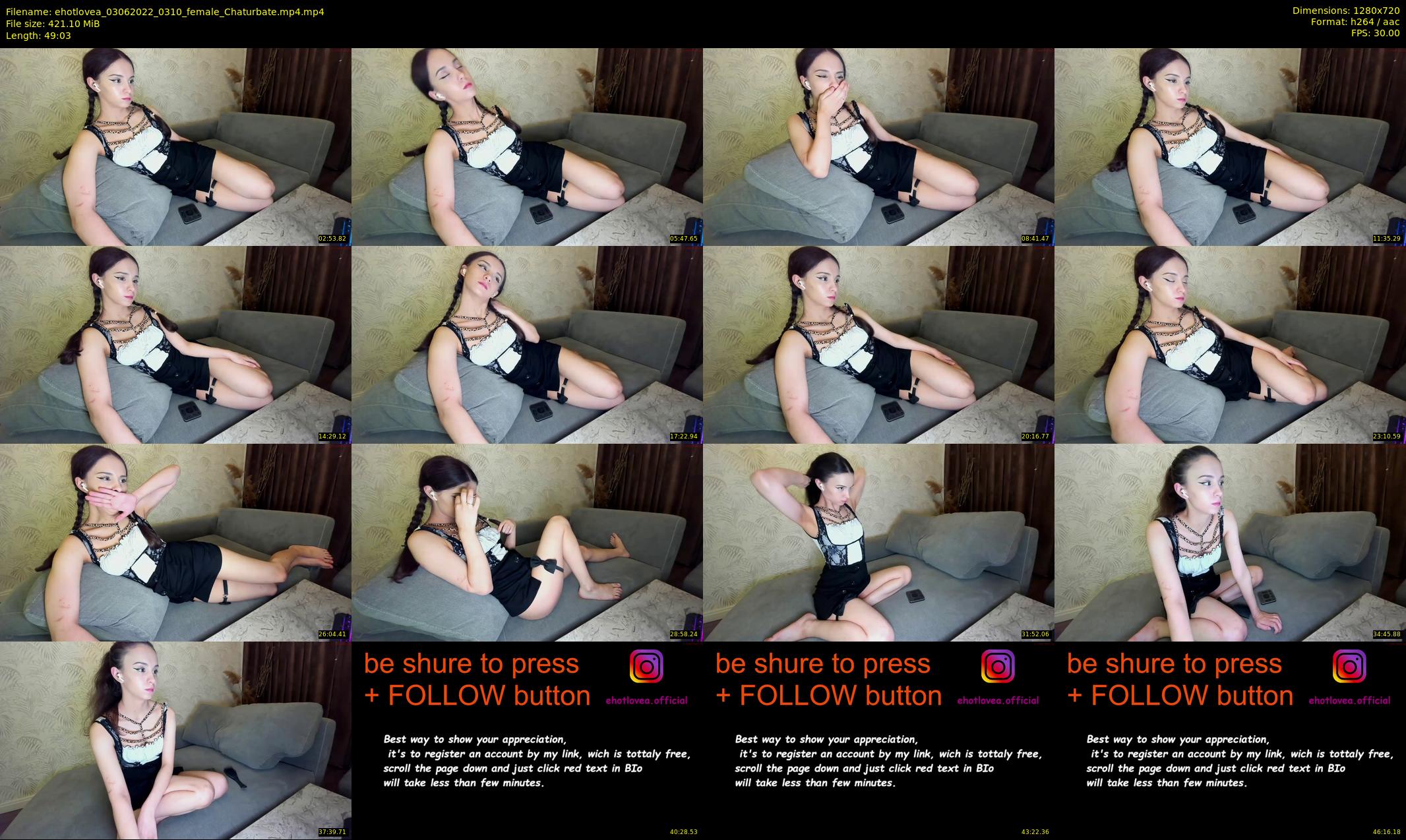 ehotlovea — 50 minute Chaturbate female cam show recording, 720p, Jun 3, 2022