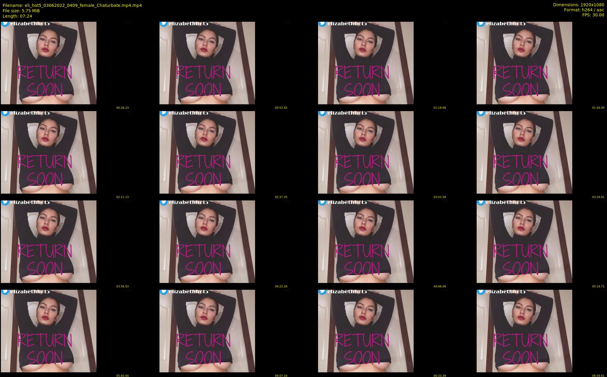 eli_hot5 — 8 minute Chaturbate female cam show recording, 1080p, Jun 3, 2022