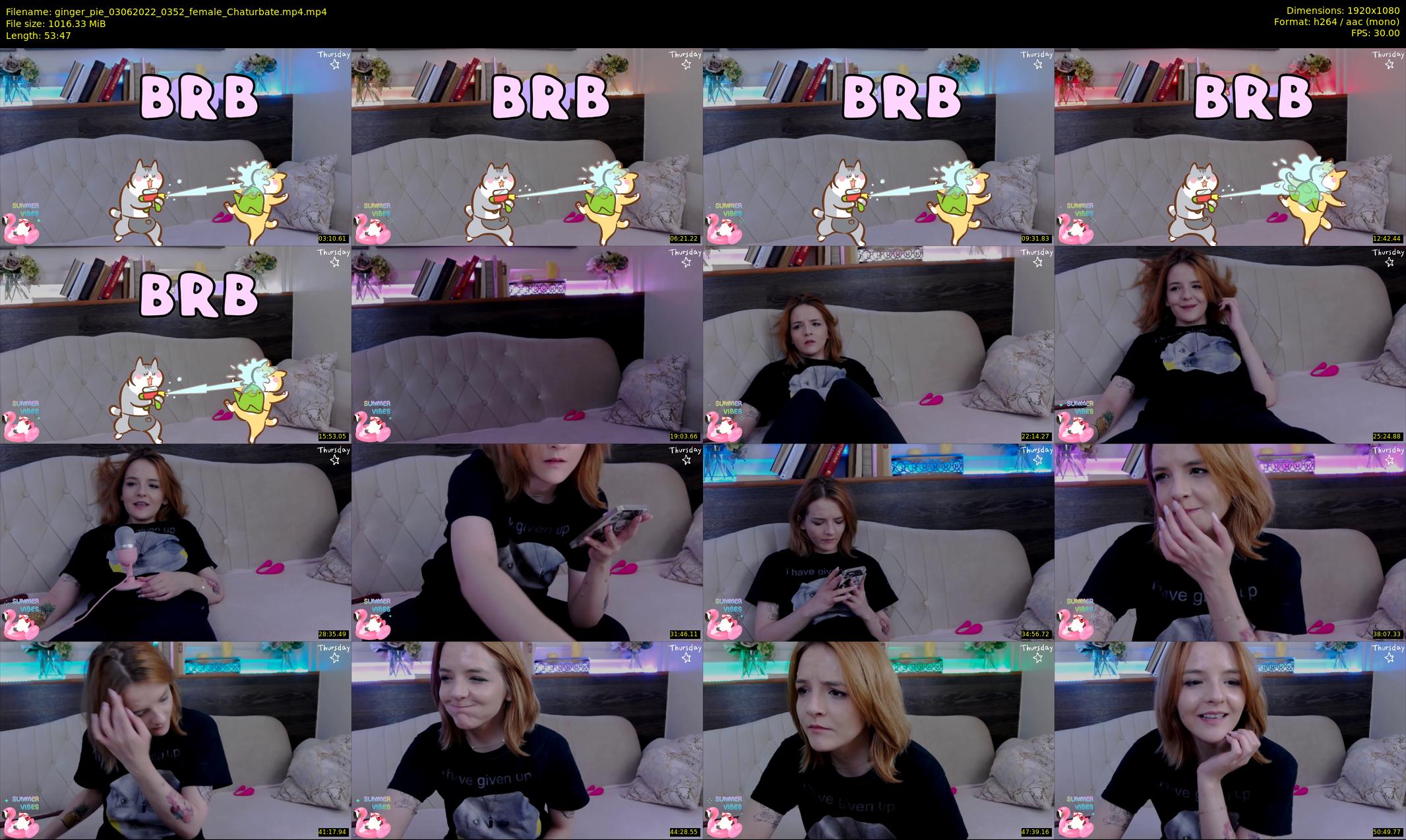 ginger_pie — 54 minute Chaturbate female cam show recording, 1080p, Jun 3, 2022