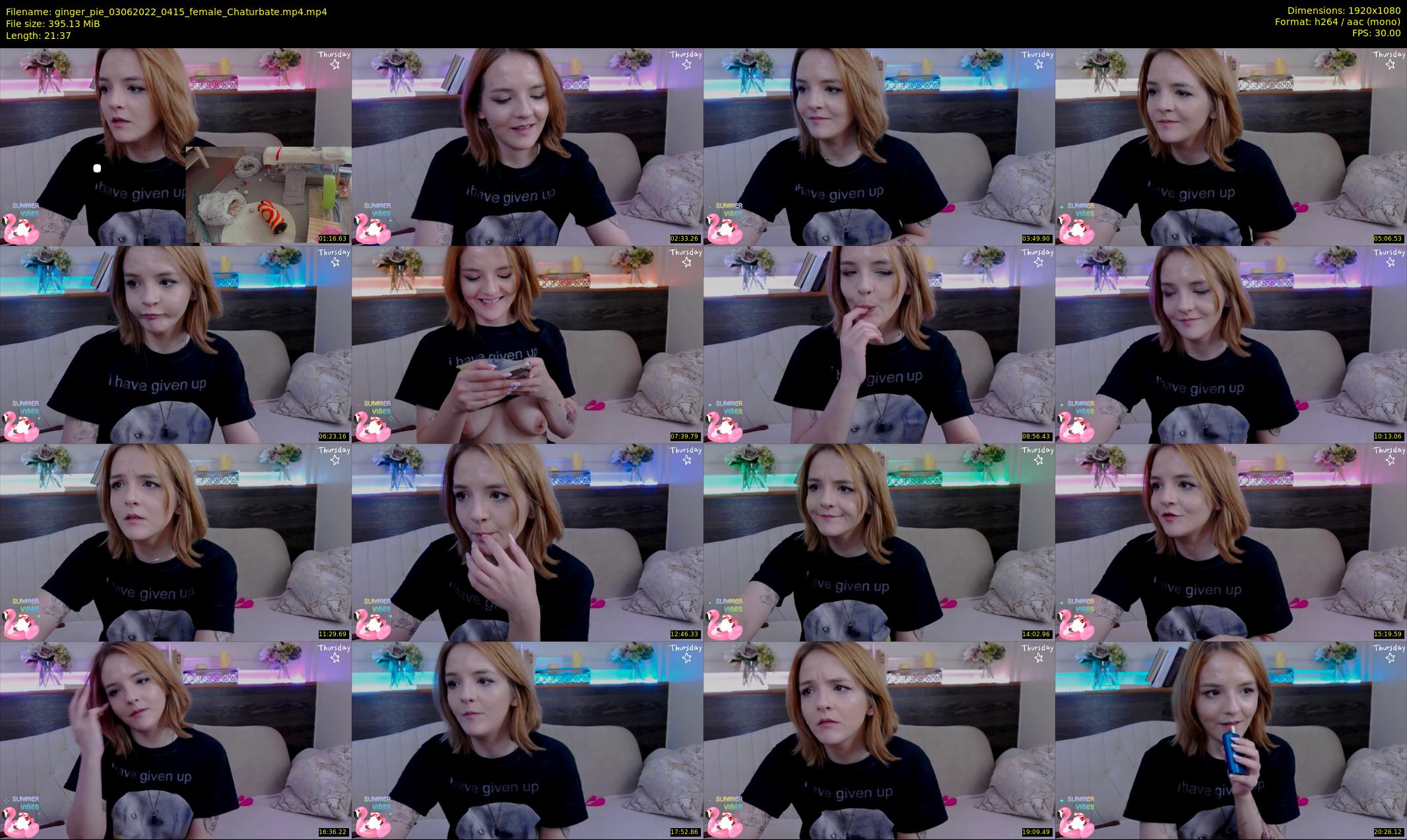 ginger_pie — 22 minute Chaturbate female cam show recording, 1080p, Jun 3, 2022