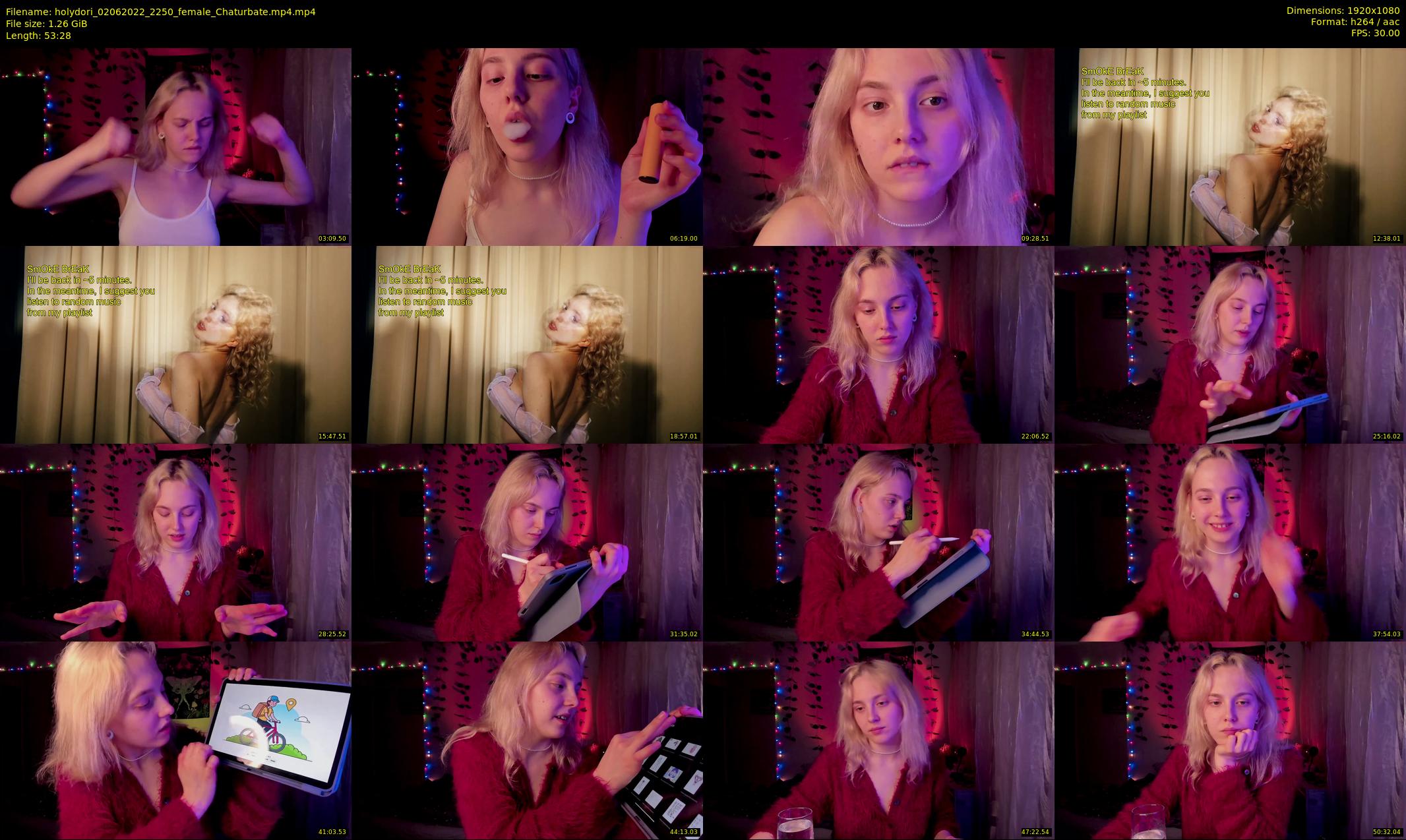 holydori — 54 minute Chaturbate female cam show recording, 1080p, Jun 2, 2022