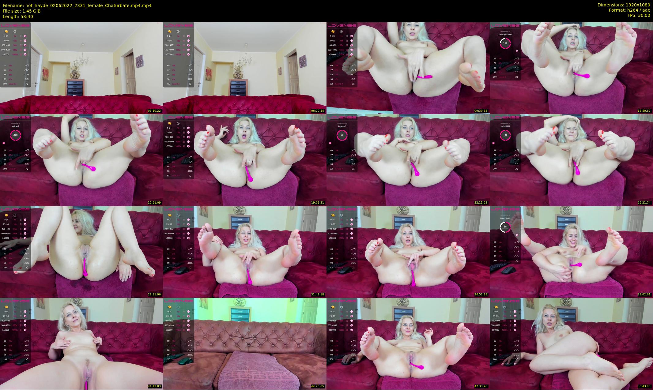 hot_hayde — 54 minute Chaturbate female cam show recording, 1080p, Jun 2, 2022