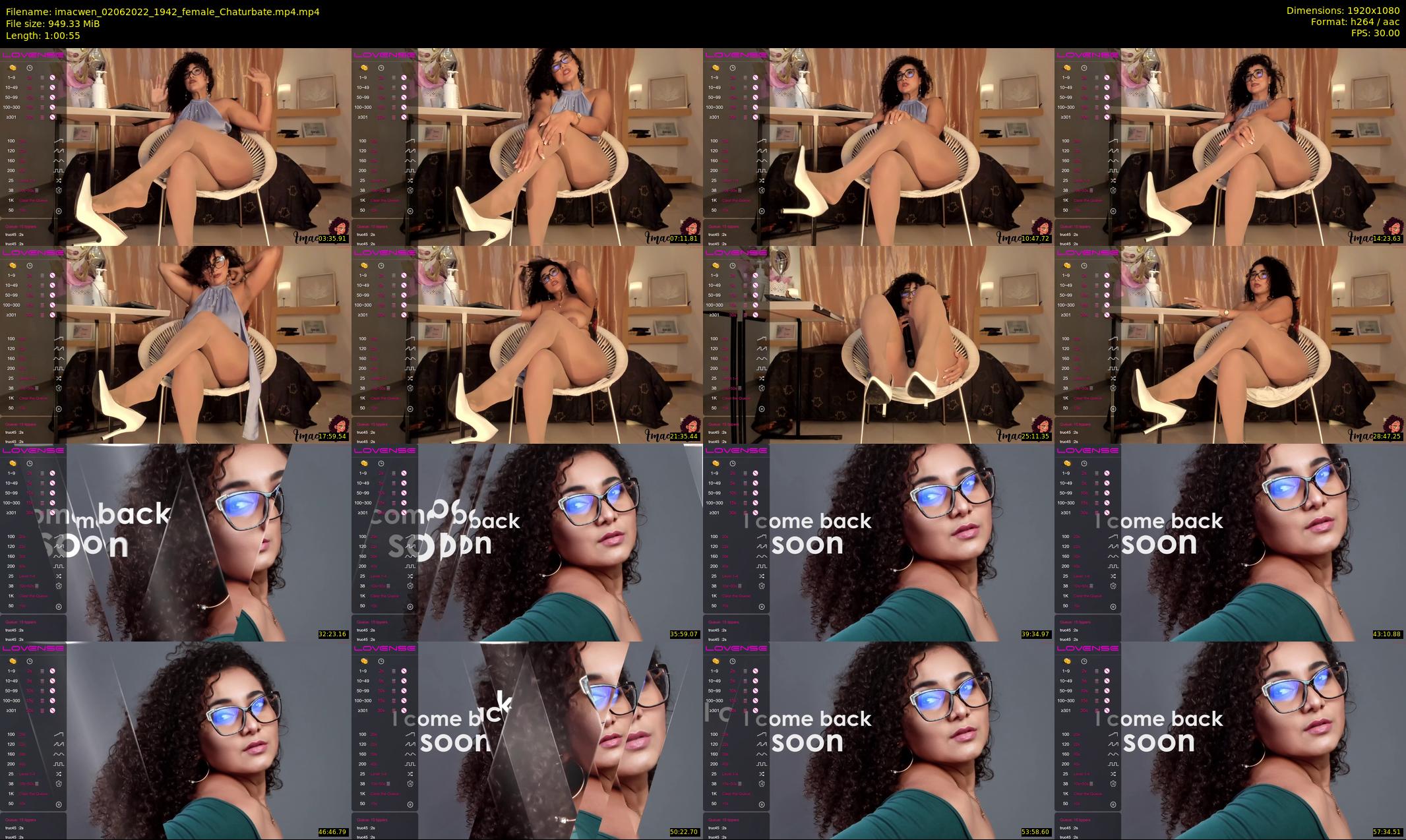 imacwen — 61 minute Chaturbate female cam show recording, 1080p, Jun 2, 2022