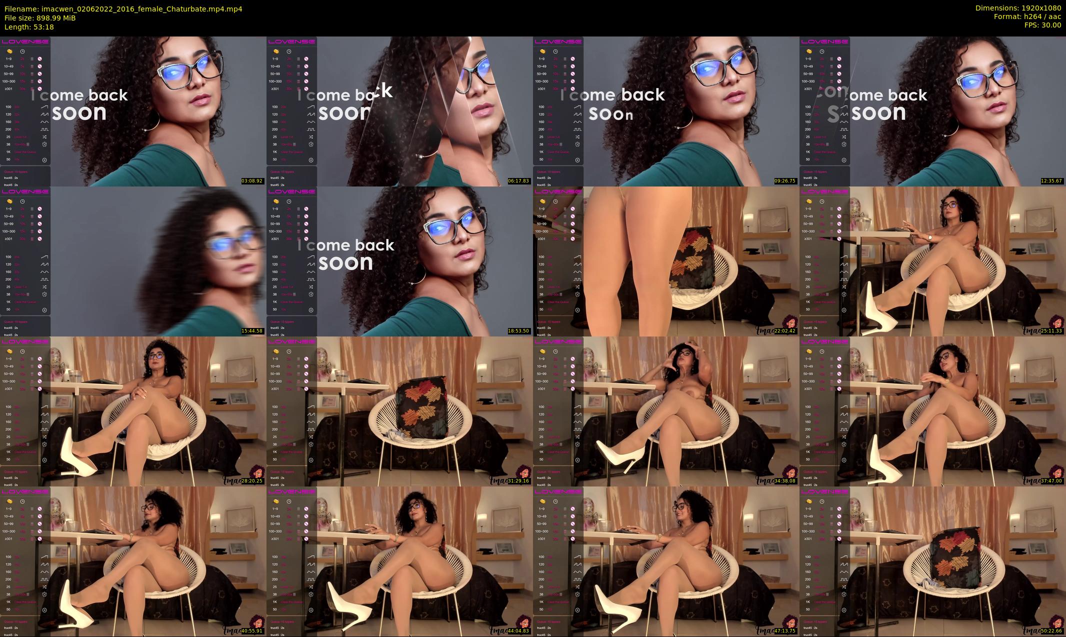 imacwen — 54 minute Chaturbate female cam show recording, 1080p, Jun 2, 2022