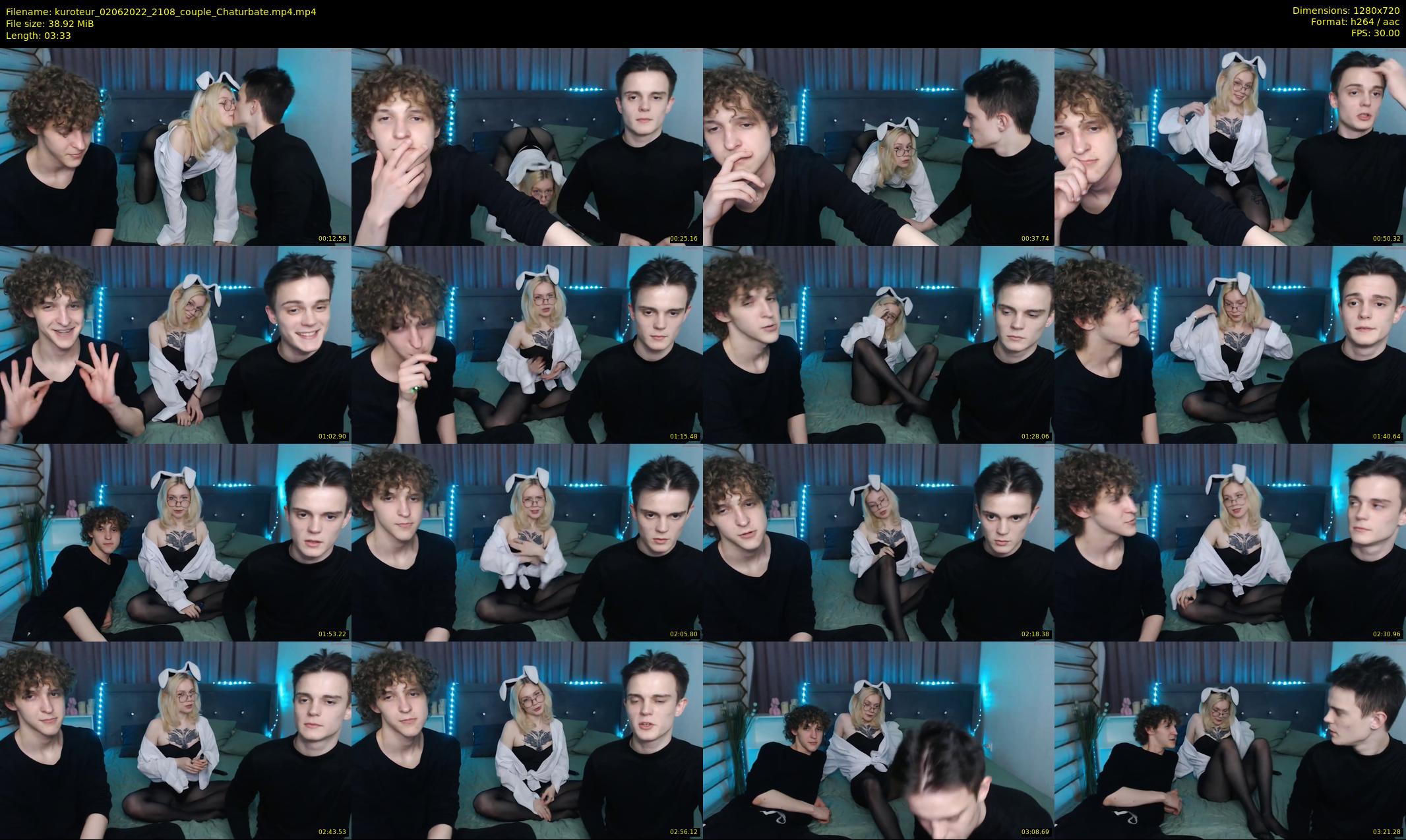 kuroteur — 4 minute Chaturbate couple cam show recording, 720p, Jun 2, 2022